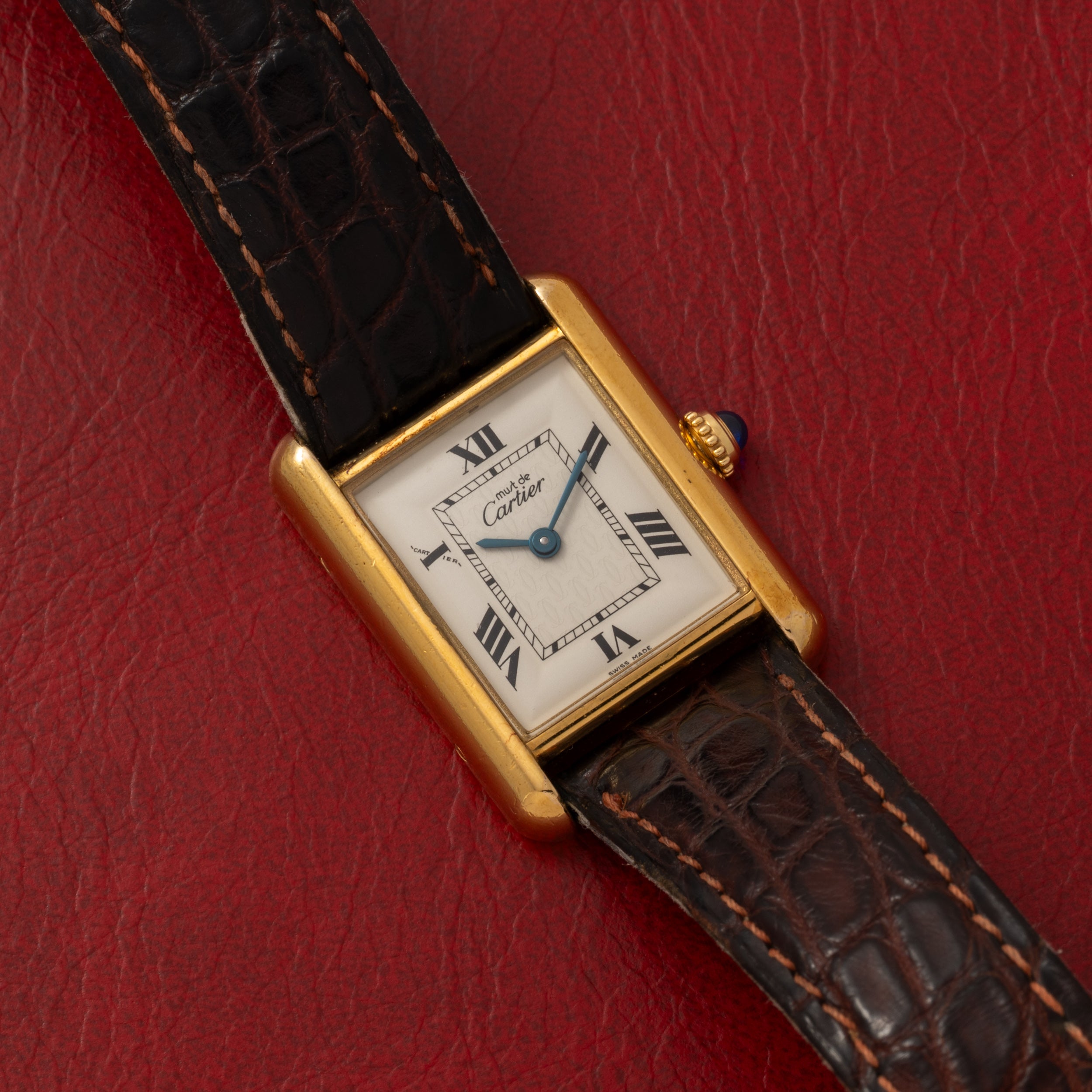 Fashion Gold Cartier Tank Pre-Owned Cartier Tankissime (W650037H)