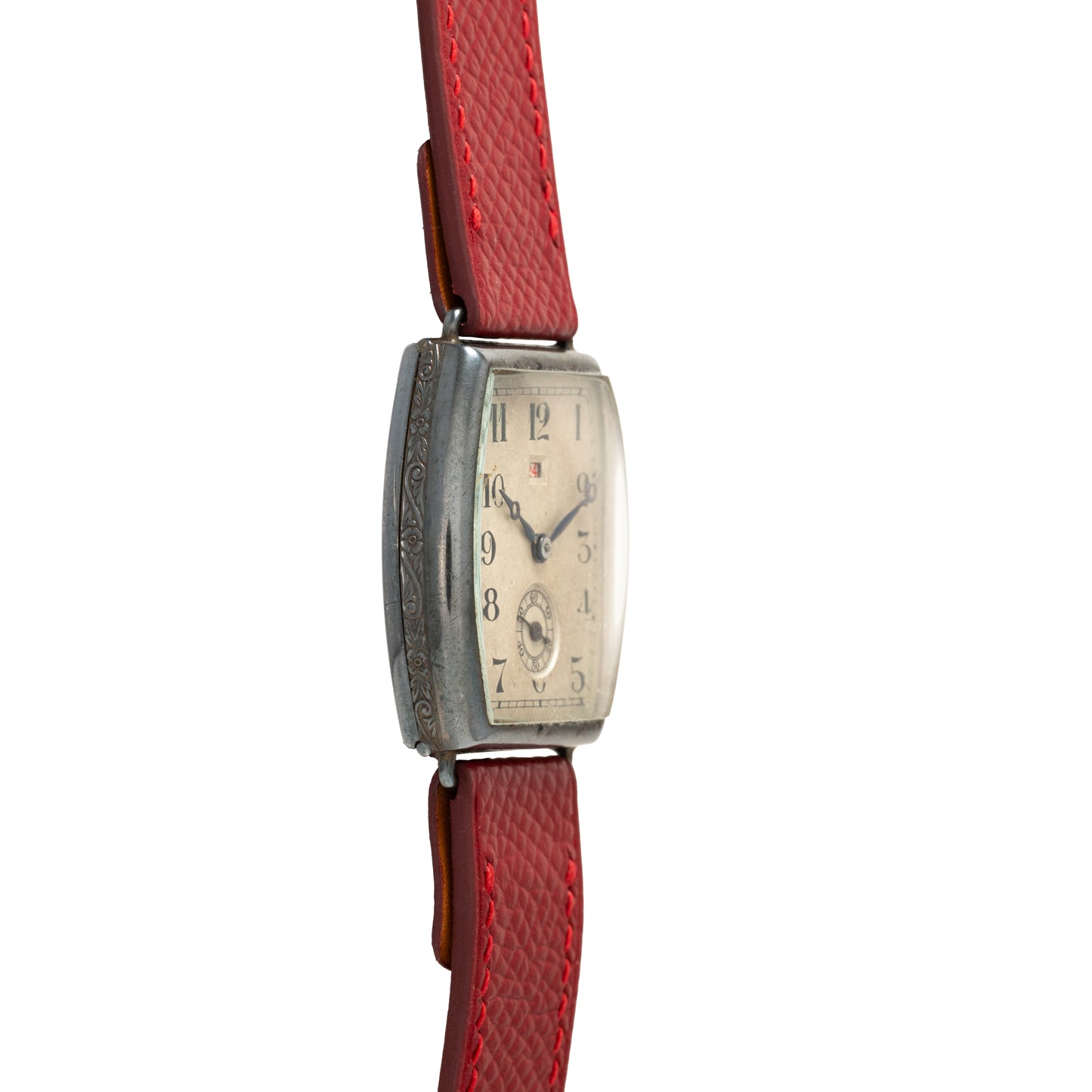 Sterling Silver Tonneau Dress Watch