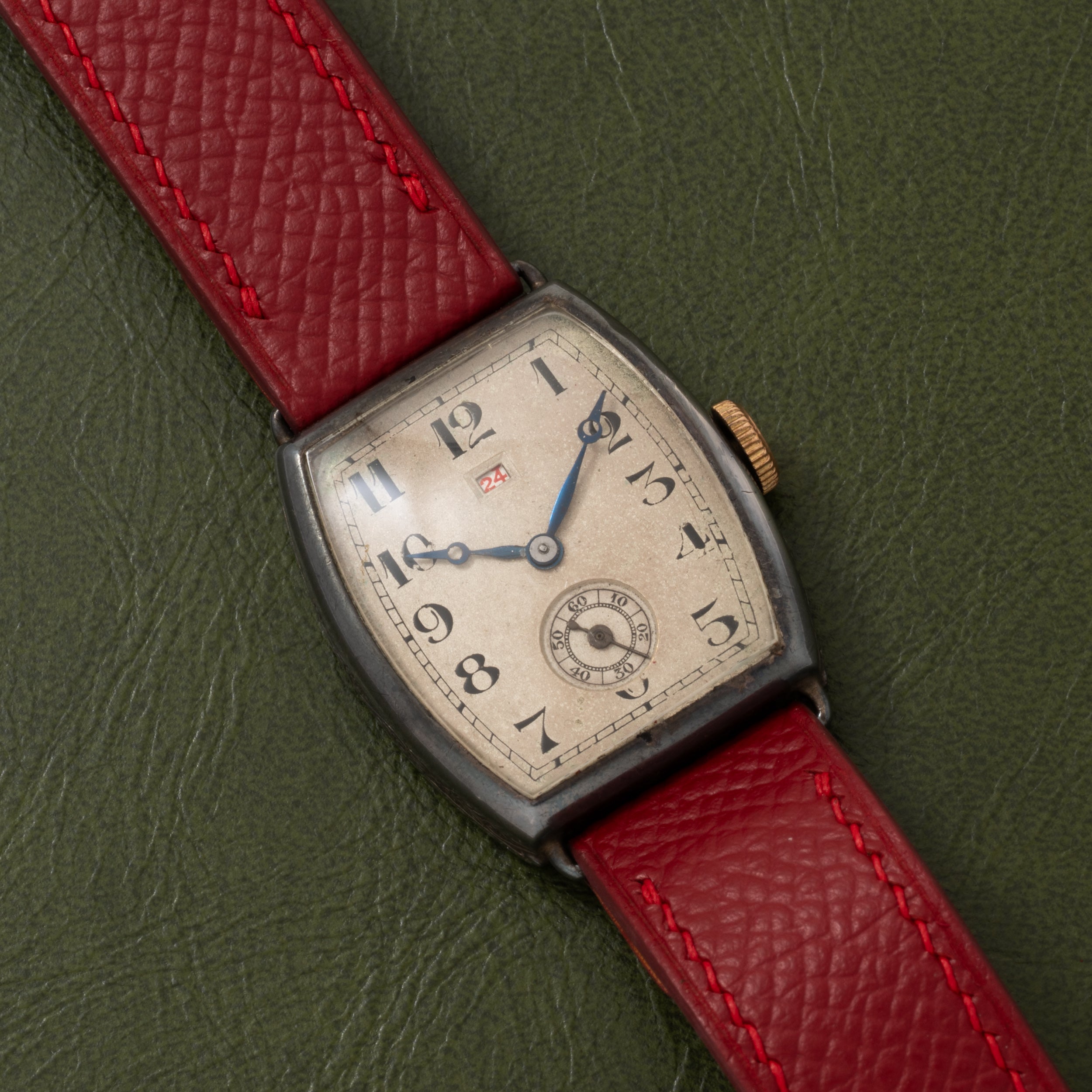 Sterling Silver Tonneau Dress Watch