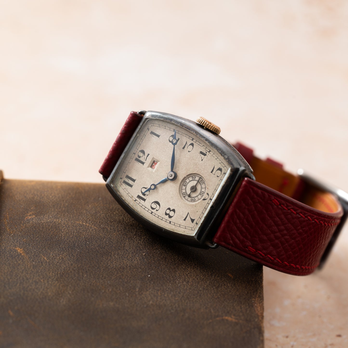 Sterling Silver Tonneau Dress Watch