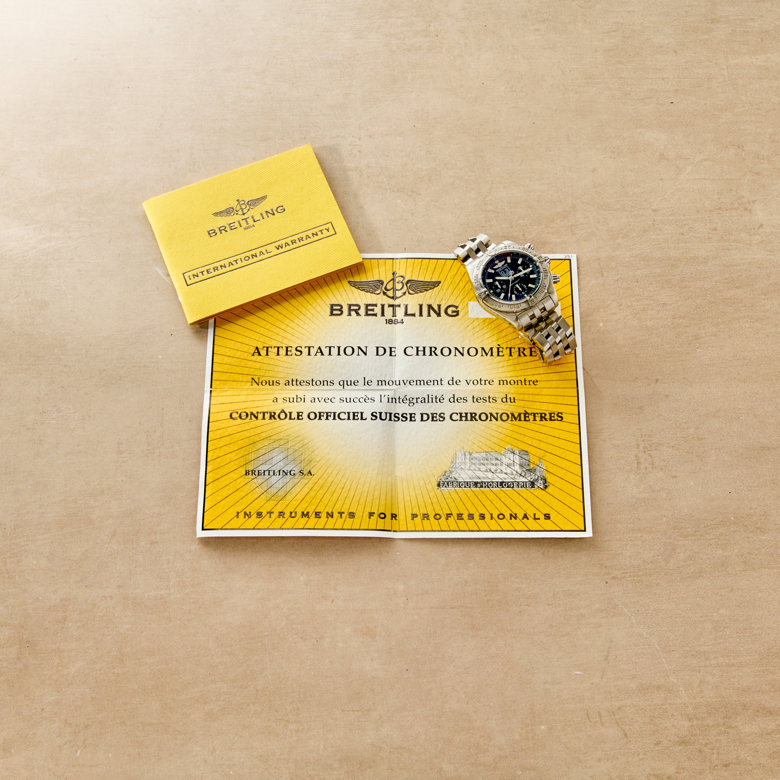 [正規品] ブライトリング BREITLING クロノメーター　保証書シリアル付 BREITING 国際保証書 冊子 ブライトリング WARRANTY クロノメーター