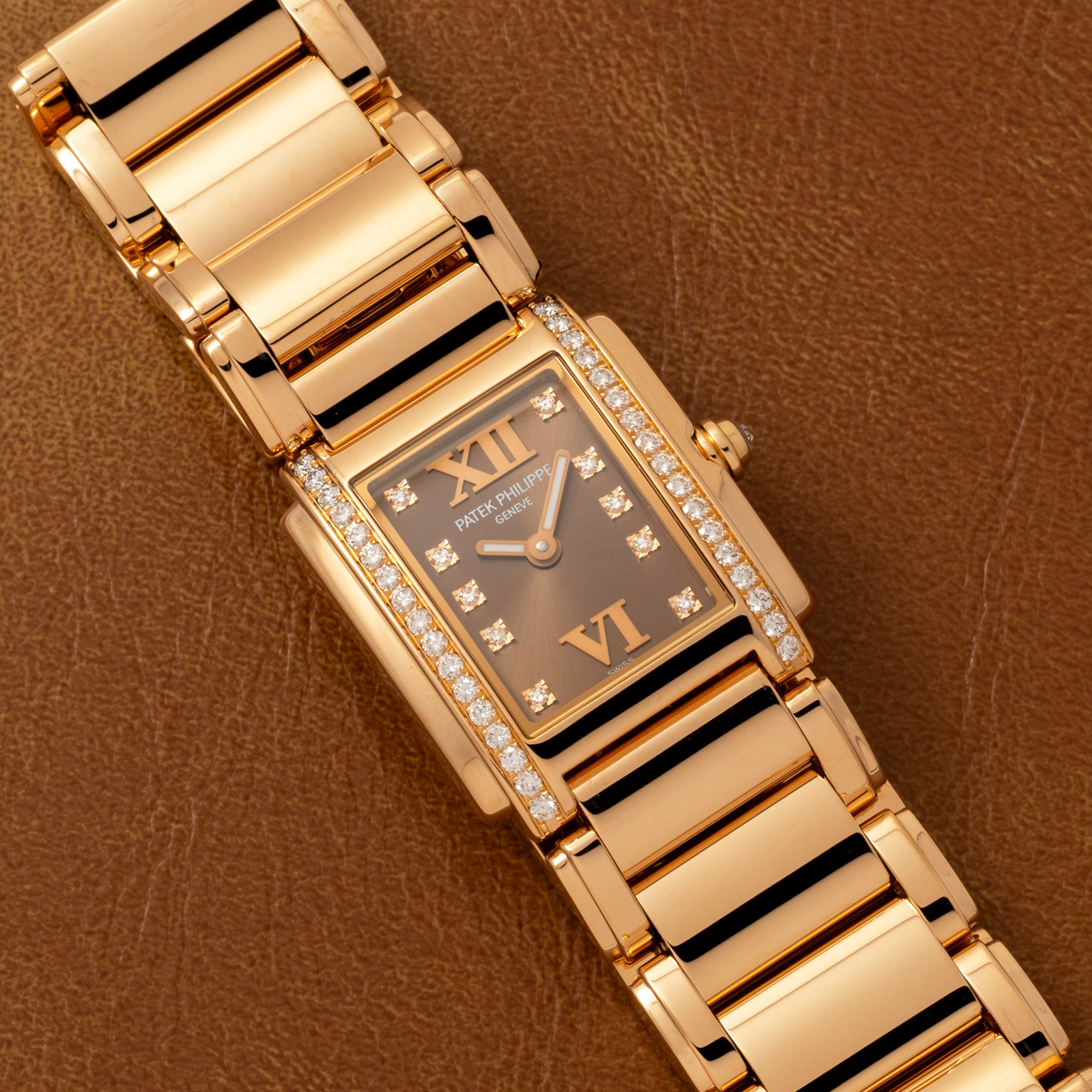 Patek Philippe 'Chocolate Dial' Diamonds Twenty-4