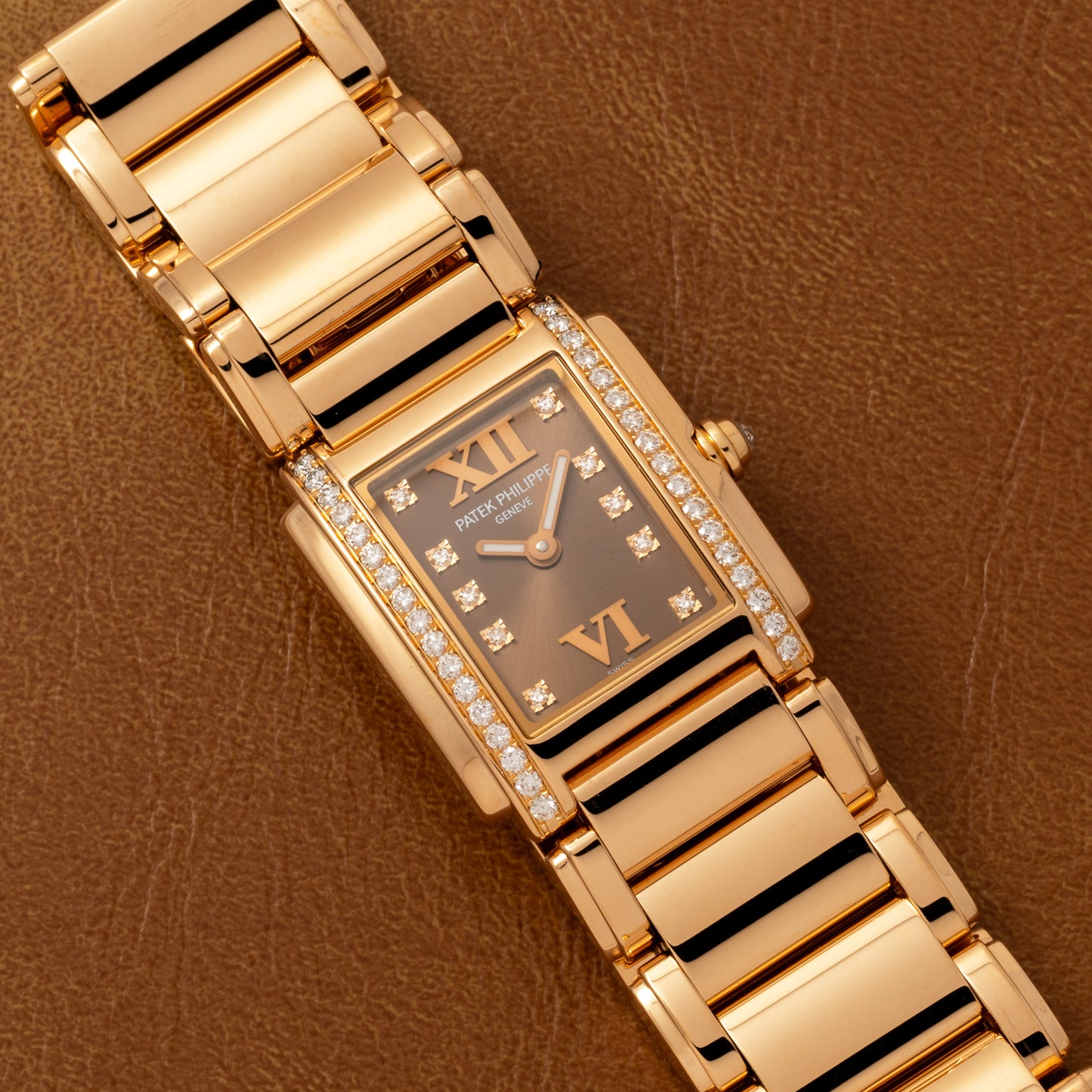 Patek Philippe 'Chocolate Dial' Diamonds Twenty-4
