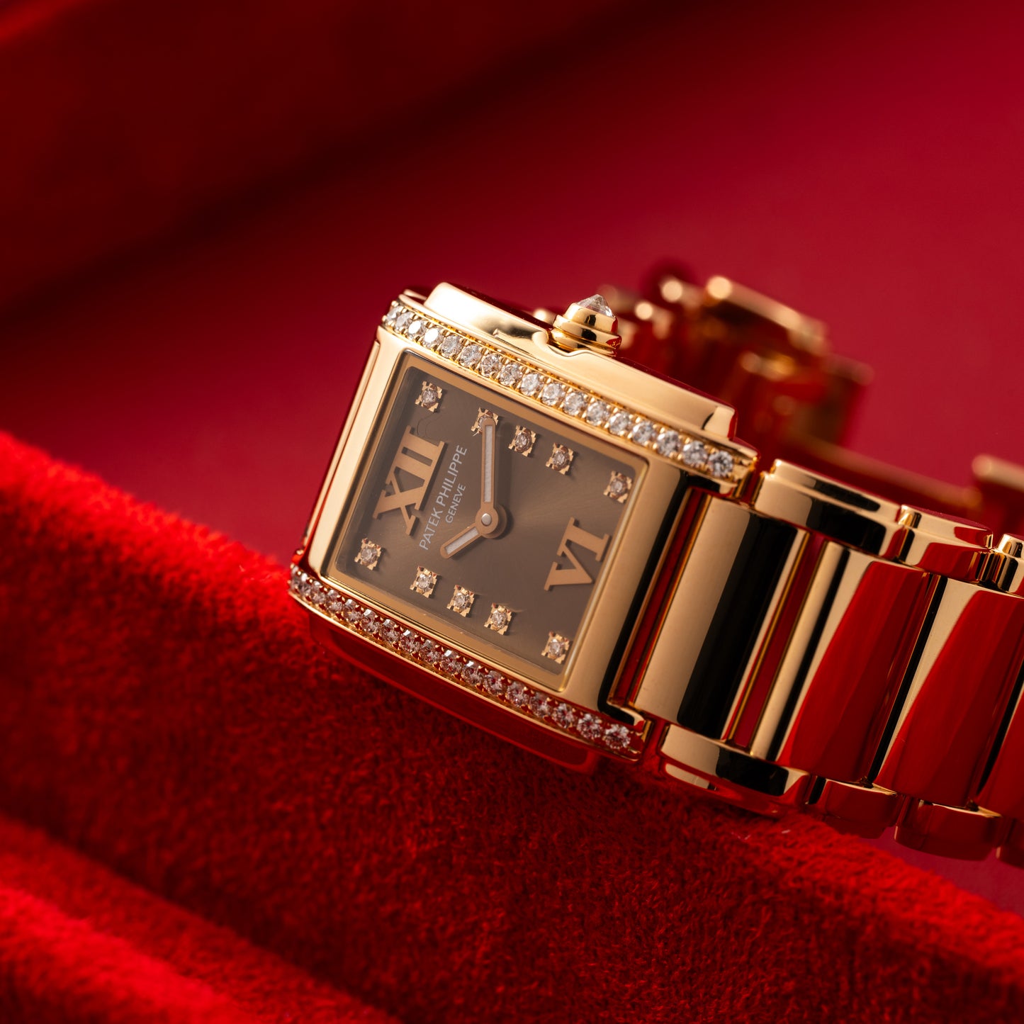 Patek Philippe 'Chocolate Dial' Diamonds Twenty-4