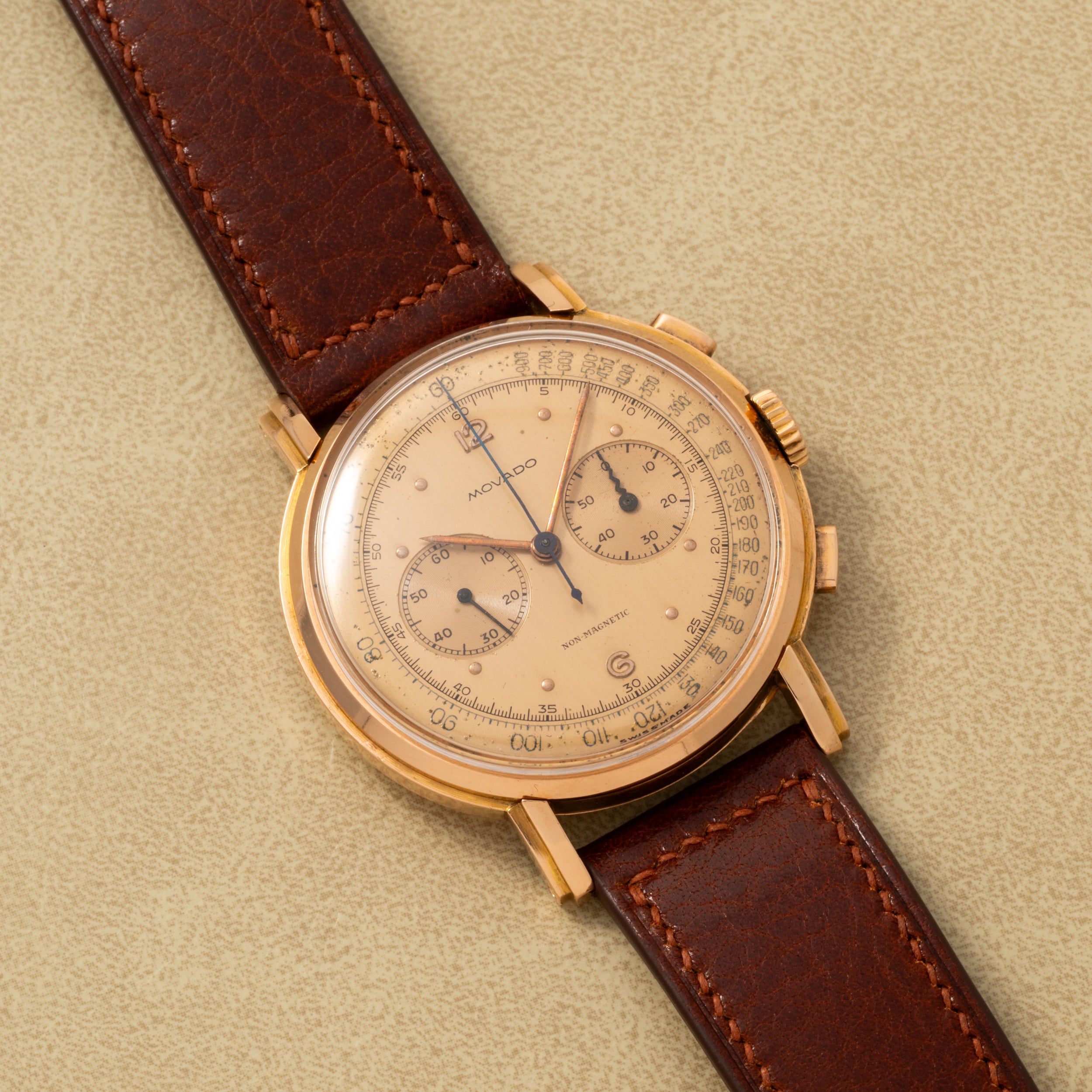 Movado M90 Pink Gold Chronograph