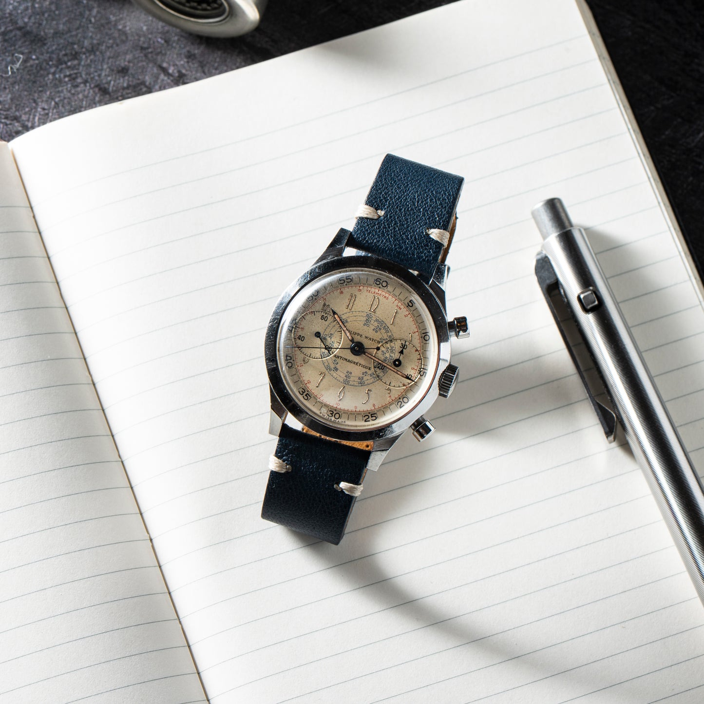 Philippe Watch Anti-Magnetic 'Art Deco' Chronograph