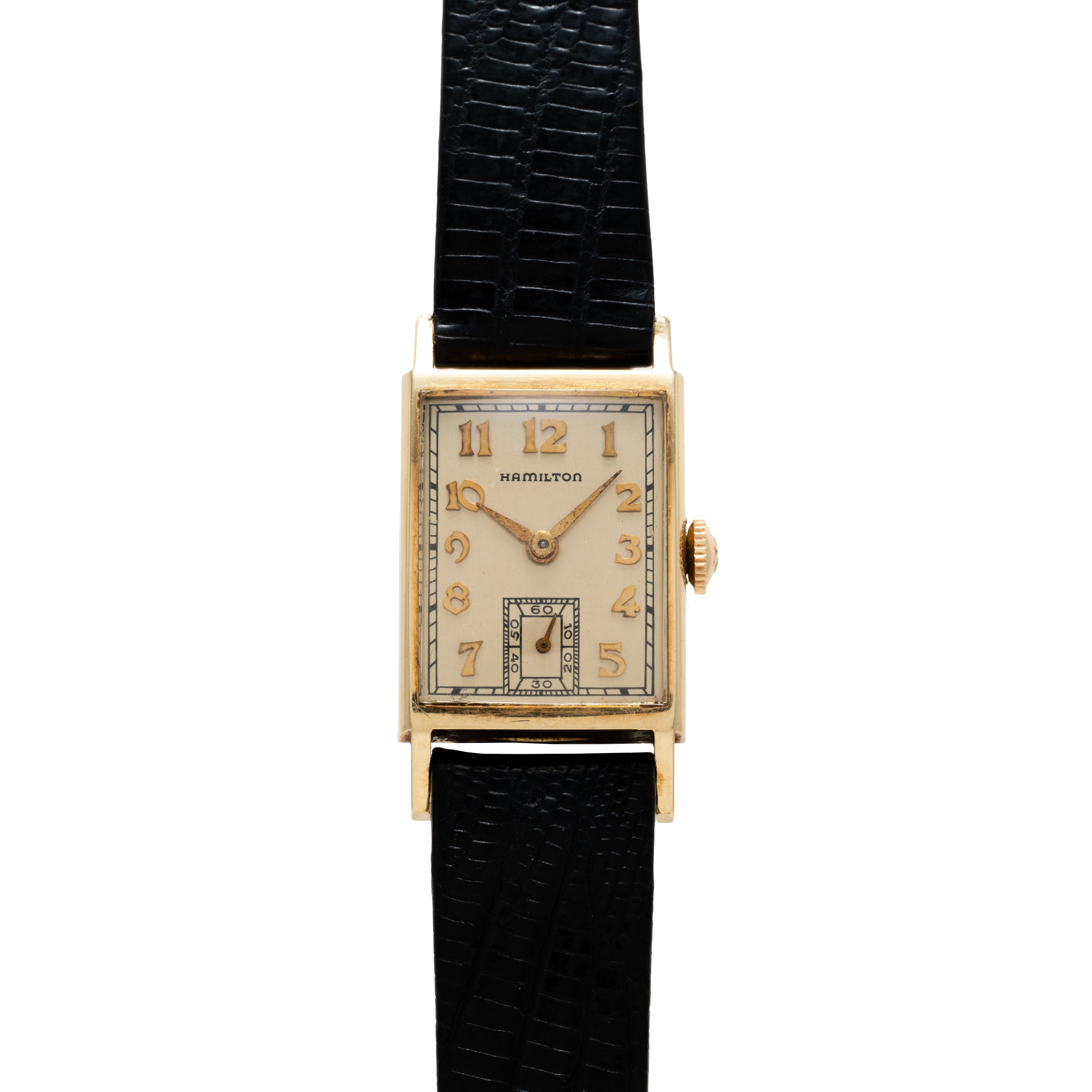 時計 Hamilton 60周年記念ベンチュラ 黒文字盤 フレックス（蛇腹ベルト） イエロー