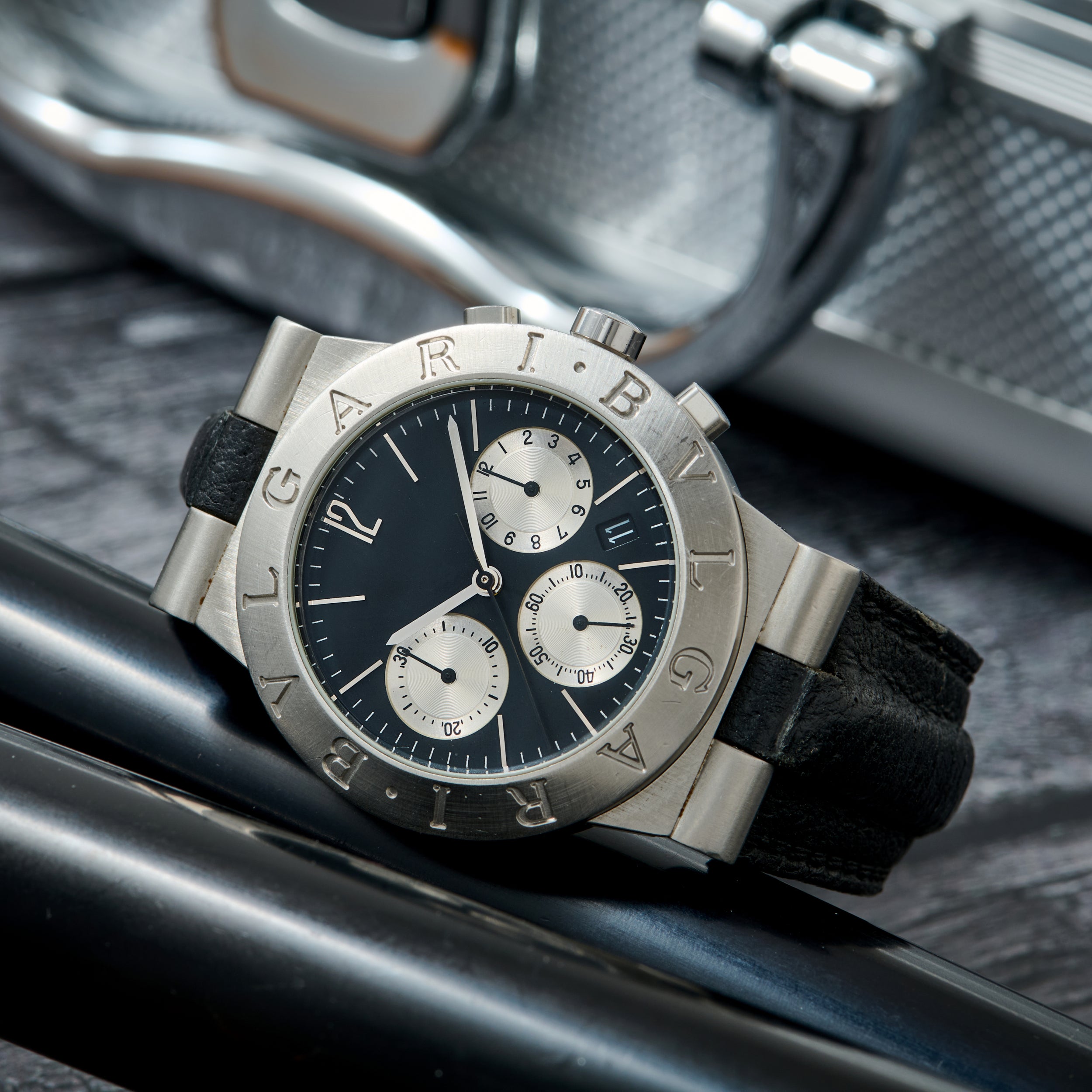 m*a様 BVLGARI Diagonale クロノグラフ 腕時計 Bvlgari Diagono 'Panda' Chronograph – Analog:Shift