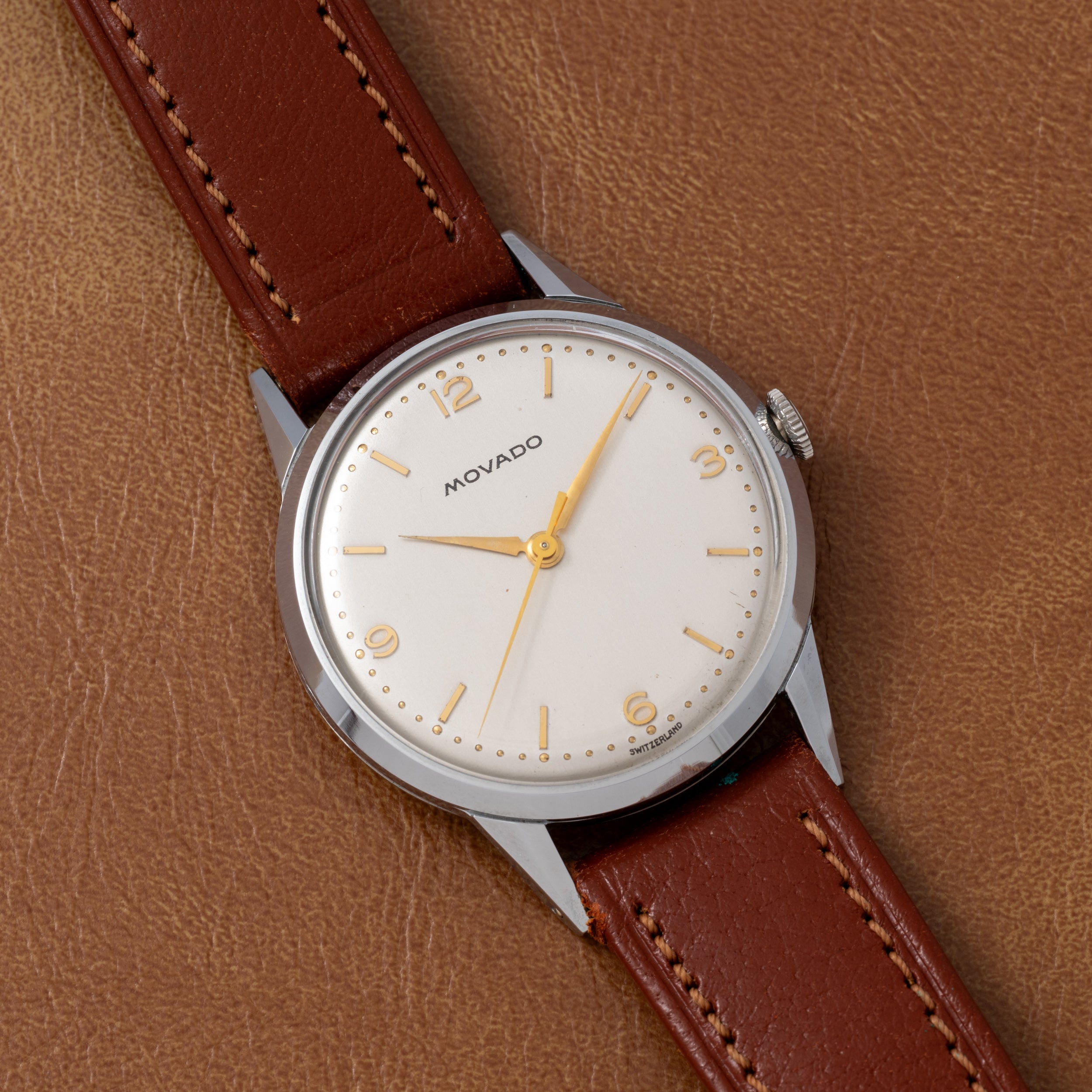 NOS SILVA コルナゴストラップ OVAL CX MASTER KRONO Movado 'Calatrava' NOS – Analog:Shift