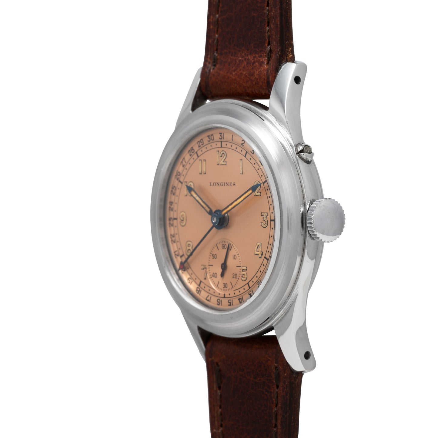 Longines 'Salmon' Pointer Date