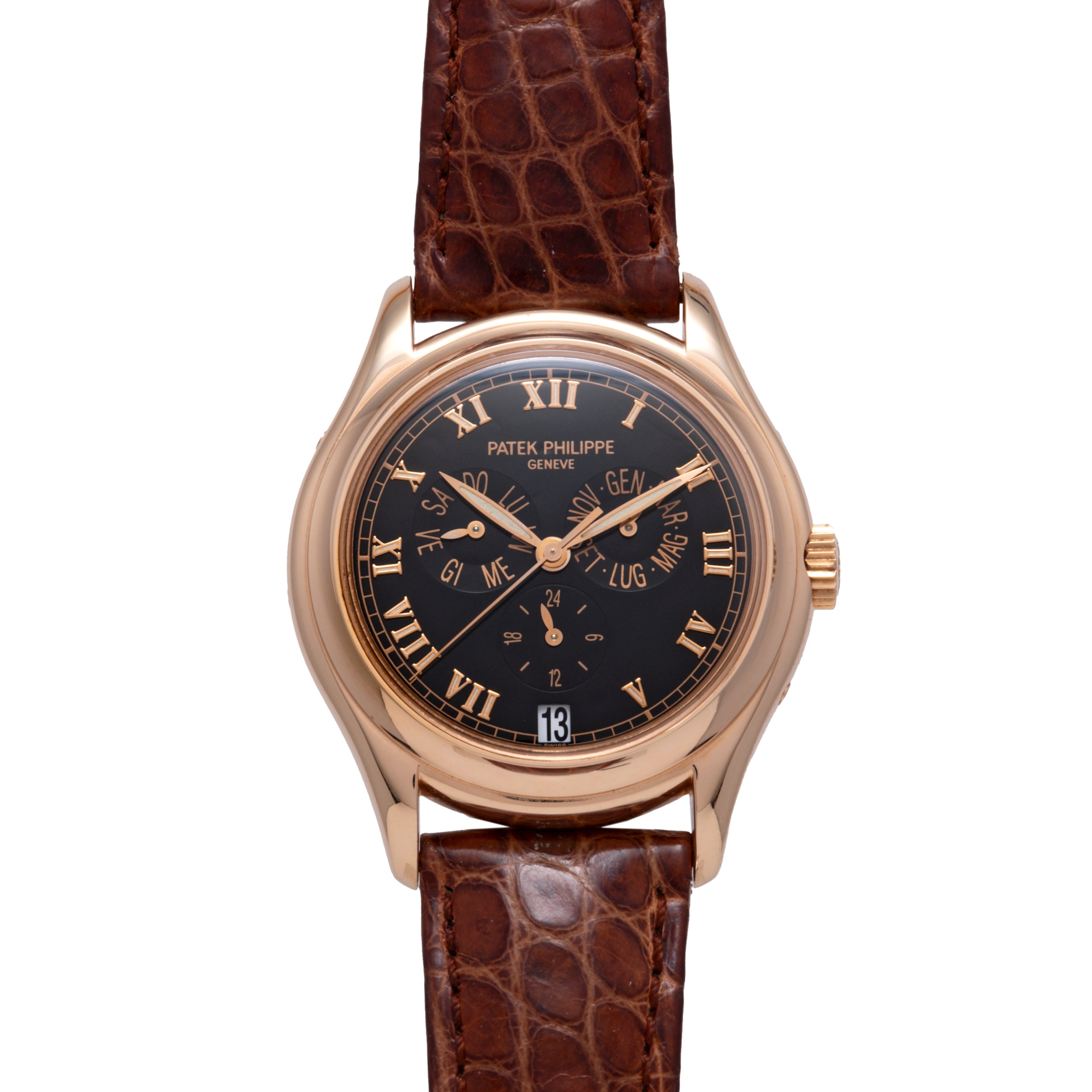 PATEK PHILIPPE ブラウン レザーベルト PATEK PHILIPPE パテックフィリップ 純正 レザーベルト ブラウン