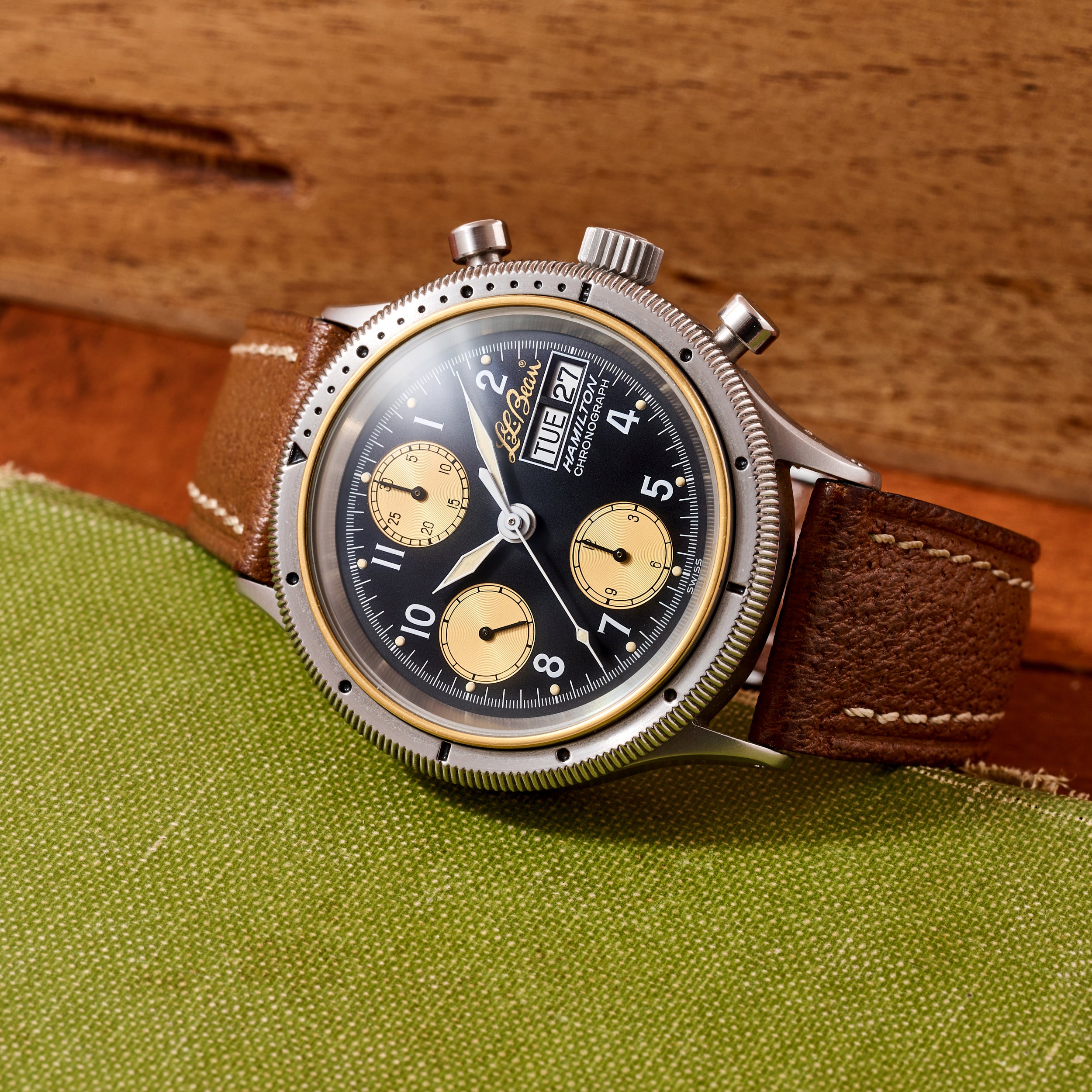 HAMILTON 時計 ブラウンレザー Hamilton 'L.L. Bean' Chronograph – Analog:Shift