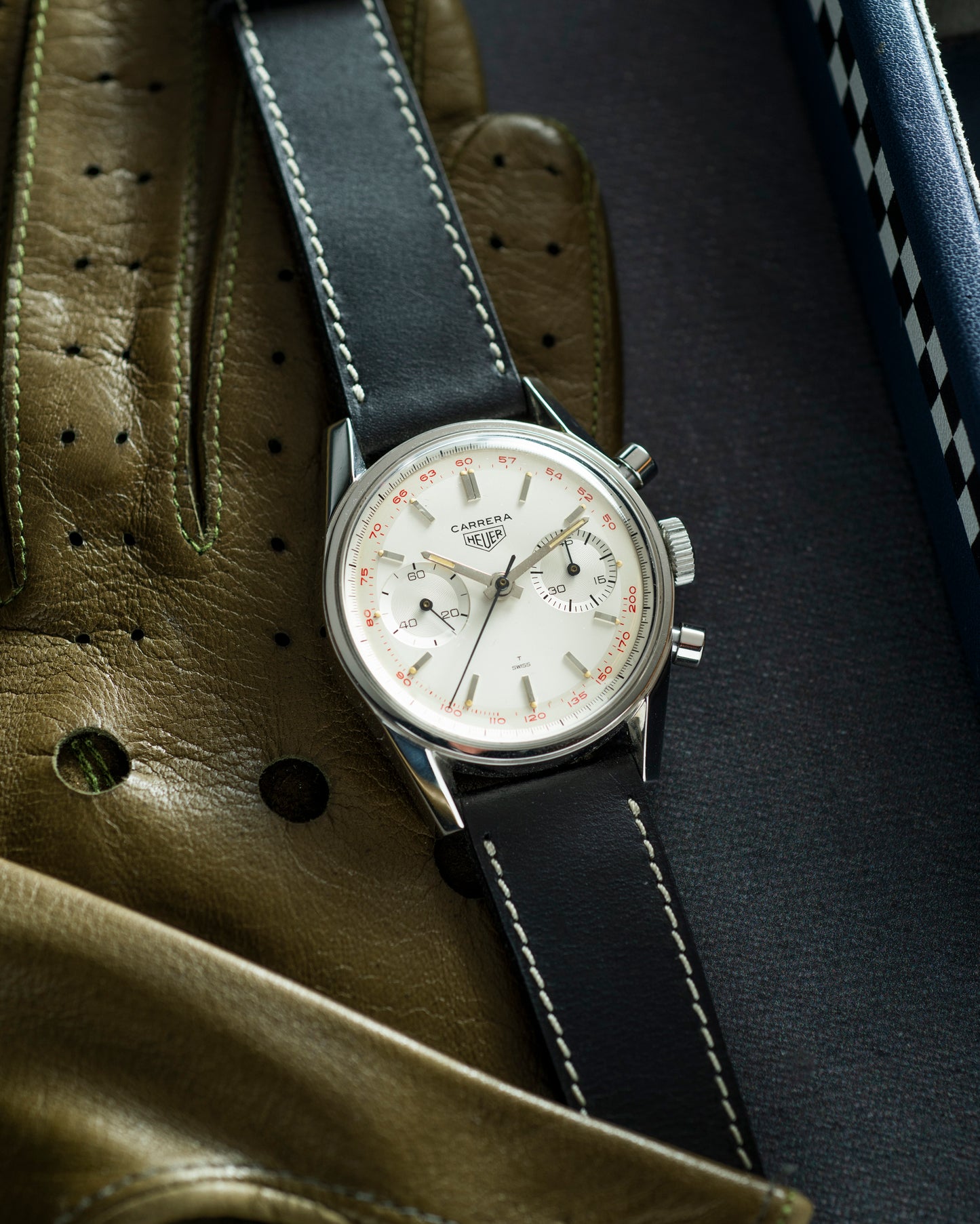 Heuer Carrera 45 'Red Tachy'