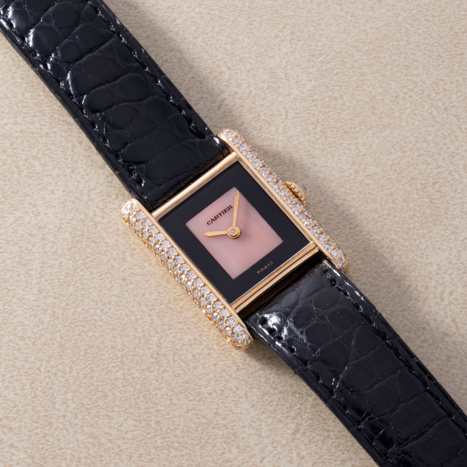 Cartier Tank Onyx and Coral