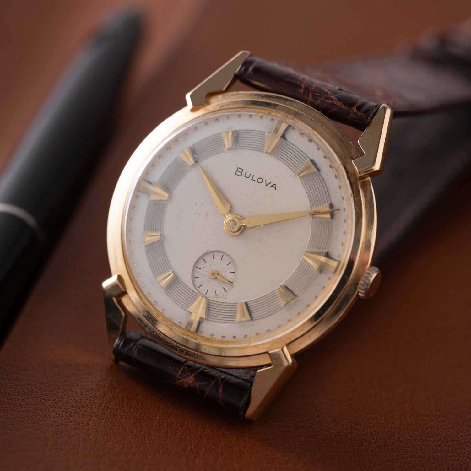 Bulova 'Fancy Lug' Dress Watch Analog:Shift Bulova 'Fancy Lug' Dress Watch Analog:Shift