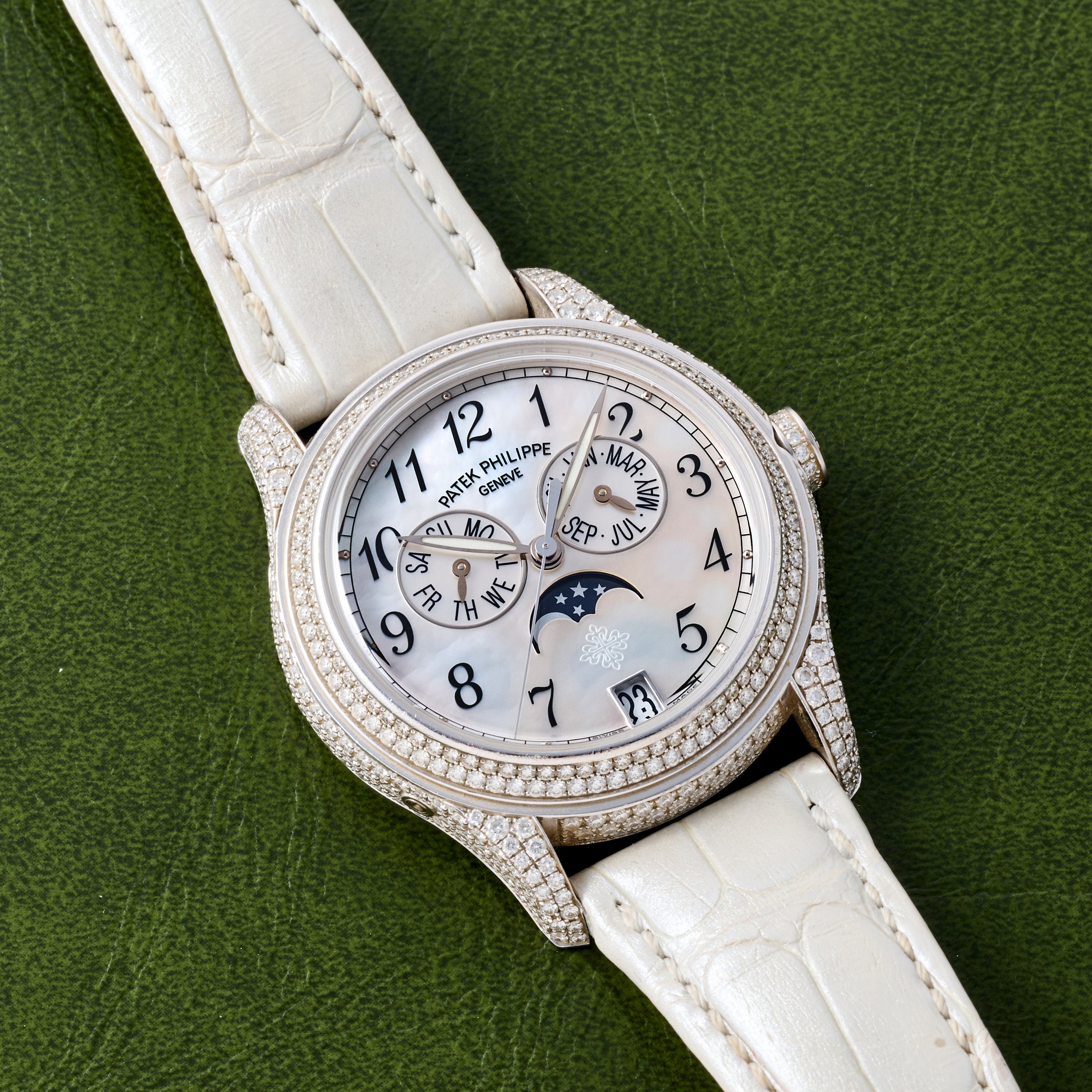 Patek Philippe Ladies Annual Calendar Moonphase Diamonds