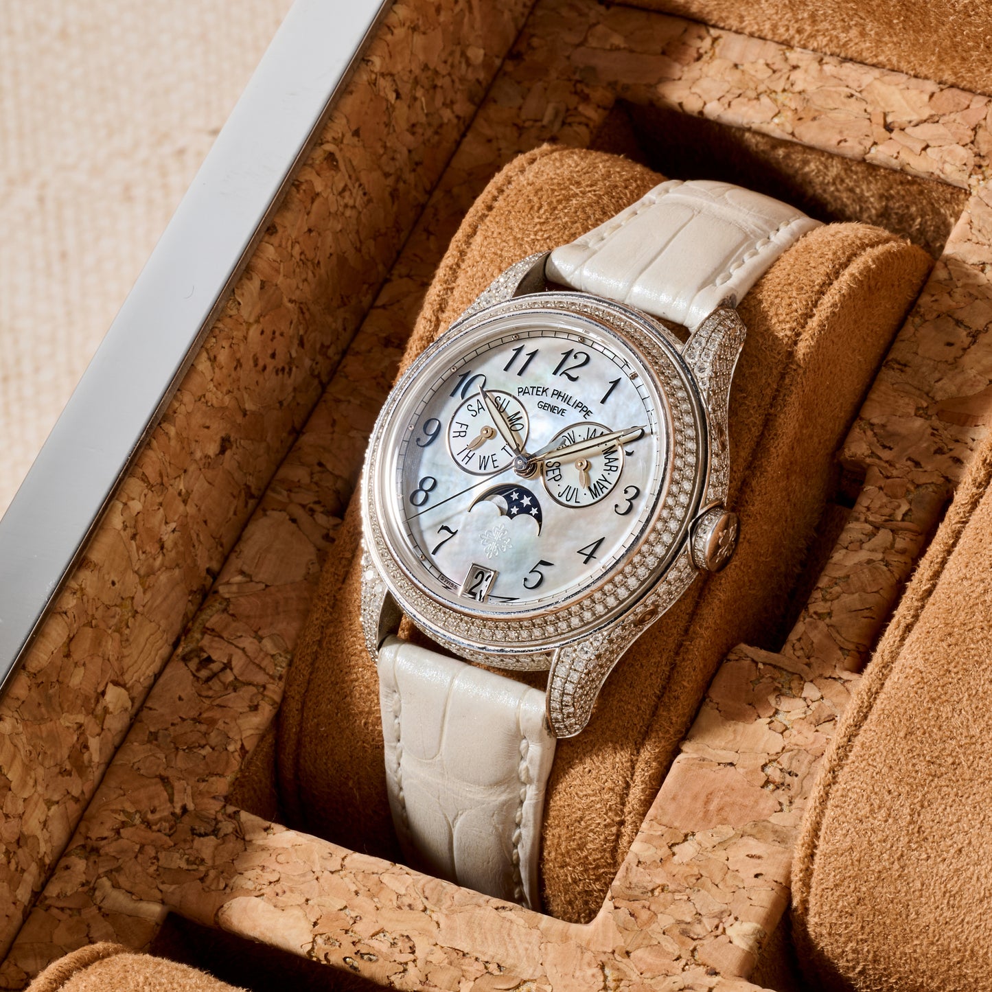 Patek Philippe Ladies Annual Calendar Moonphase Diamonds