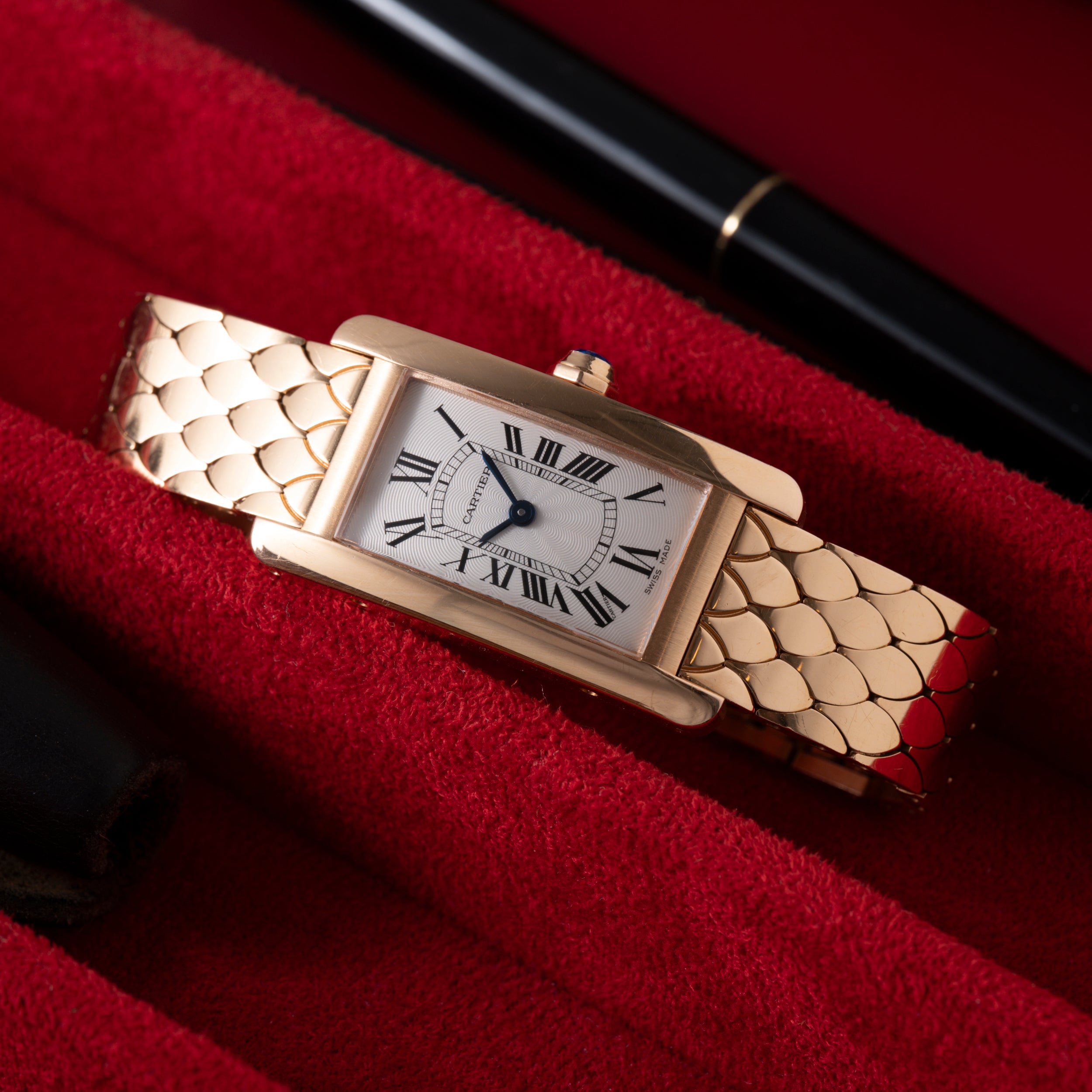 Cartier Tank Americaine SM レザー時計ベルト Cartier Tank Americaine – Analog:Shift