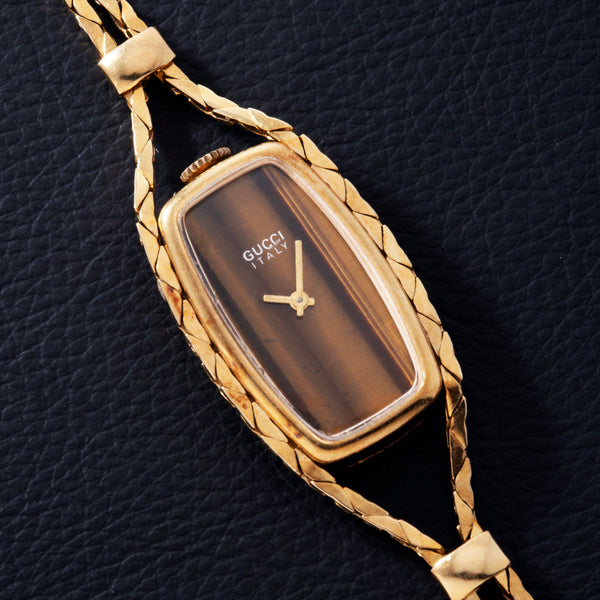 Gucci Tiger Eye Sautoir Timepiece Necklace – Analog:Shift