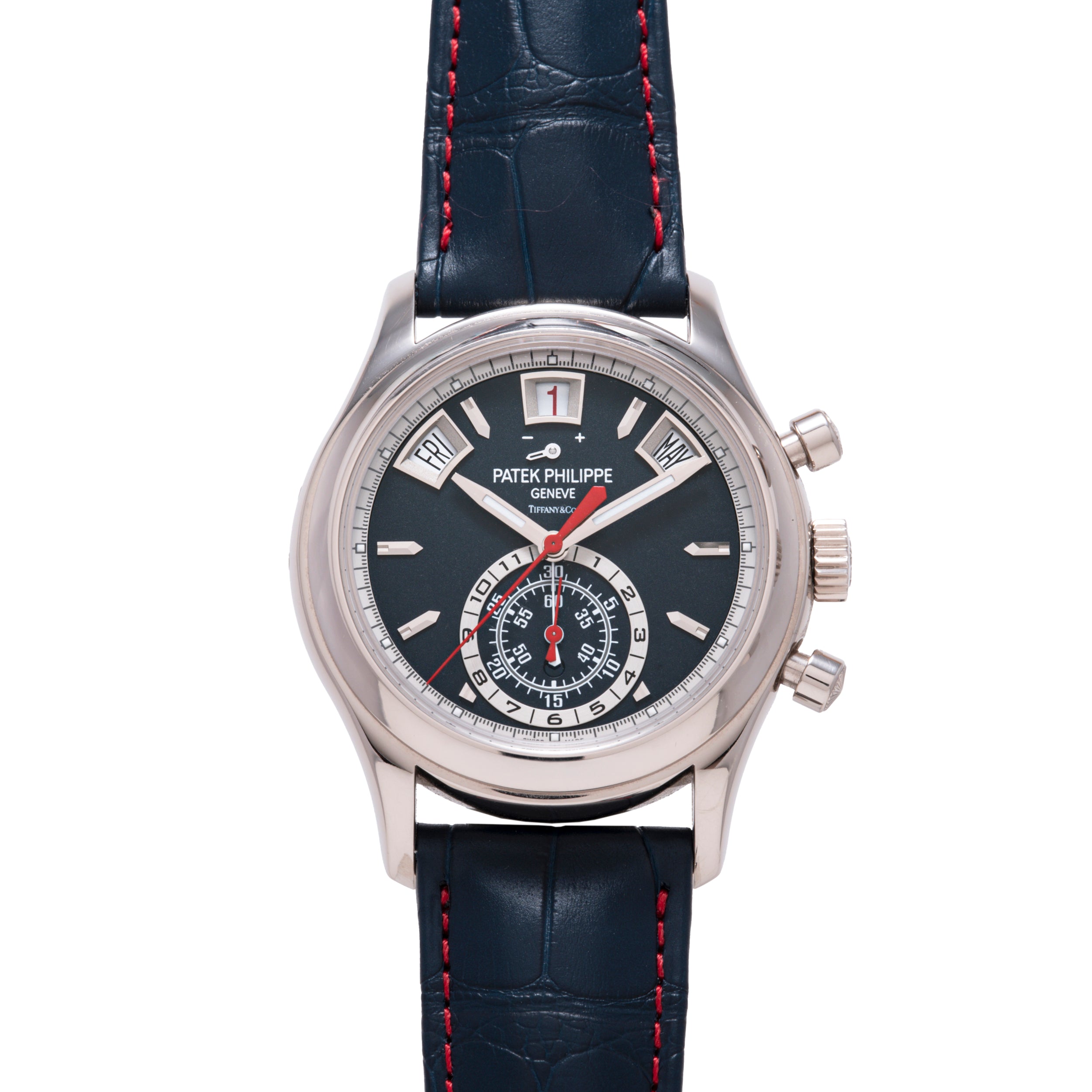 インテリア時計 Patek Philippe GENEVE TIFFANY&CO SILVER Patek Philippe Annual Calendar Chronograph 'Tiffany & Co' – Analog
