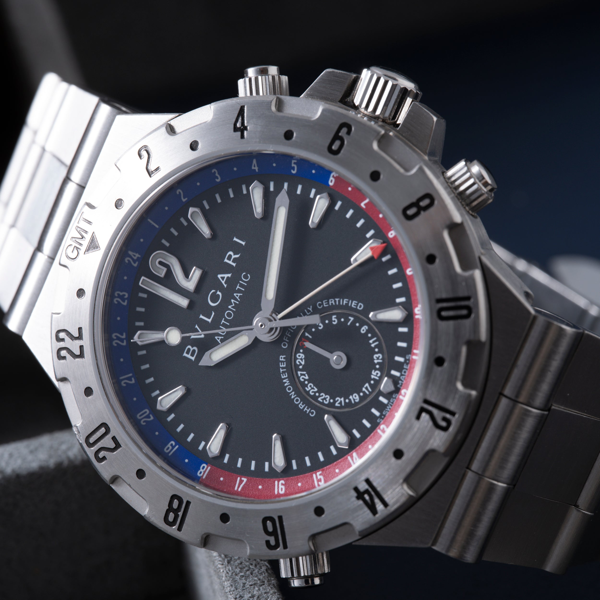 BVLGARI Scuba GMT 自動巻き 腕時計 Bulgari Diagono Scuba GMT – Analog:Shift