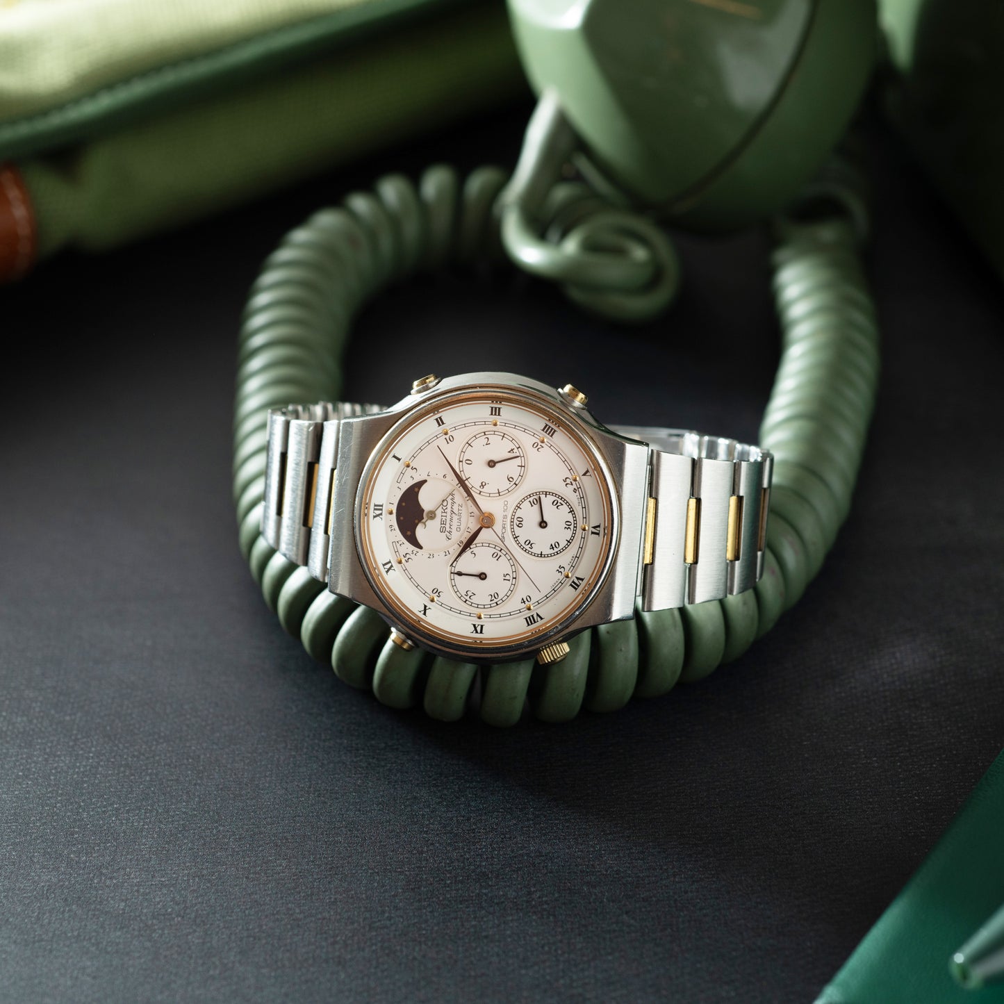Seiko Quartz Chronograph Moonphase