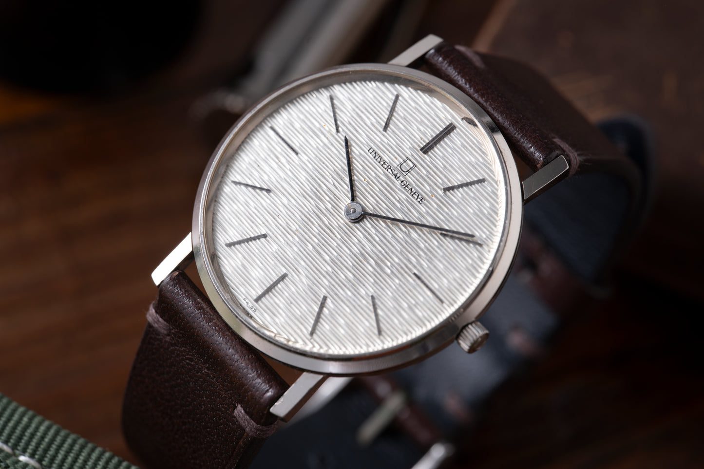 Universal Geneve 'Textured Dial' Dress Watch