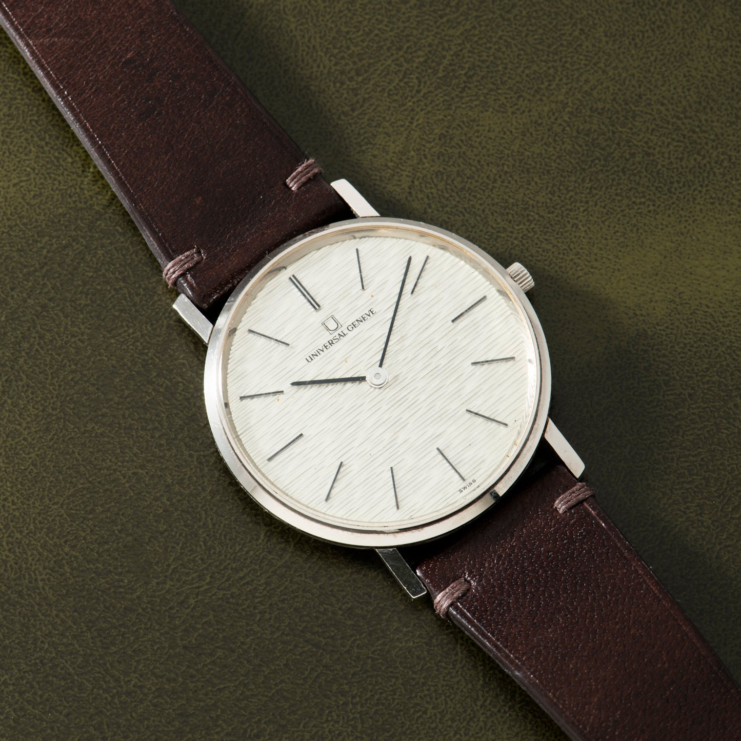 Universal Geneve 'Textured Dial' Dress Watch