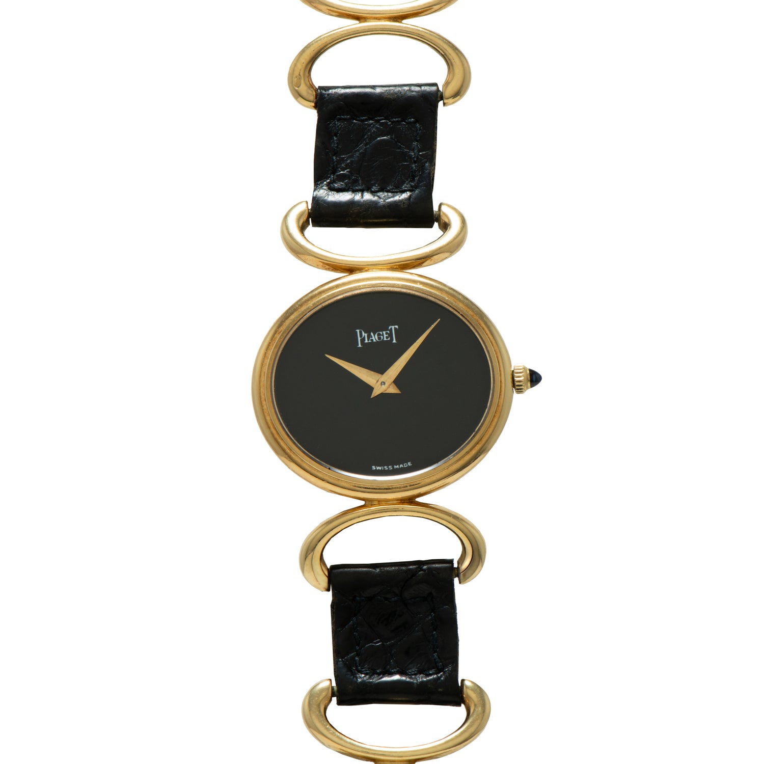 Piaget Oval Onyx 'Belt' Dress Watch