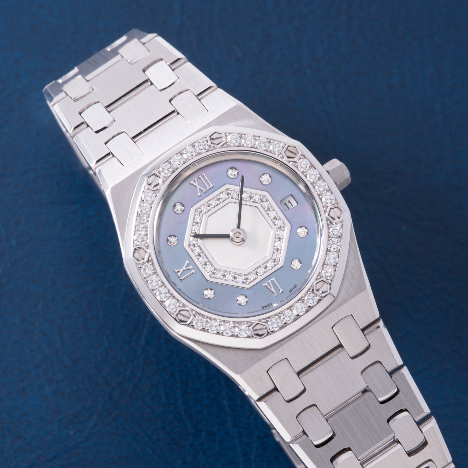 Audemars Piguet Royal Oak 'Blue MOP' Ladies Diamonds