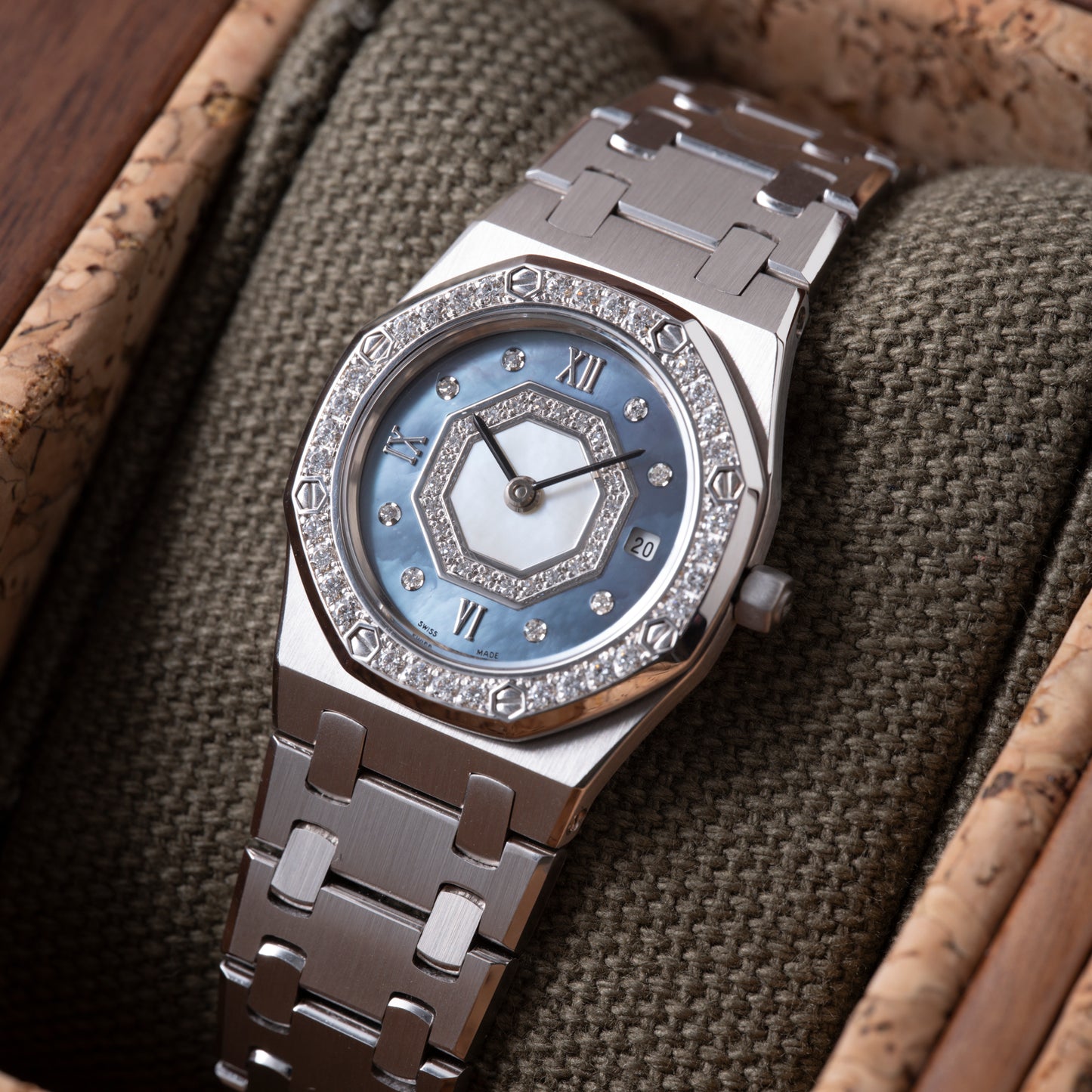Audemars Piguet Royal Oak 'Blue MOP' Ladies Diamonds