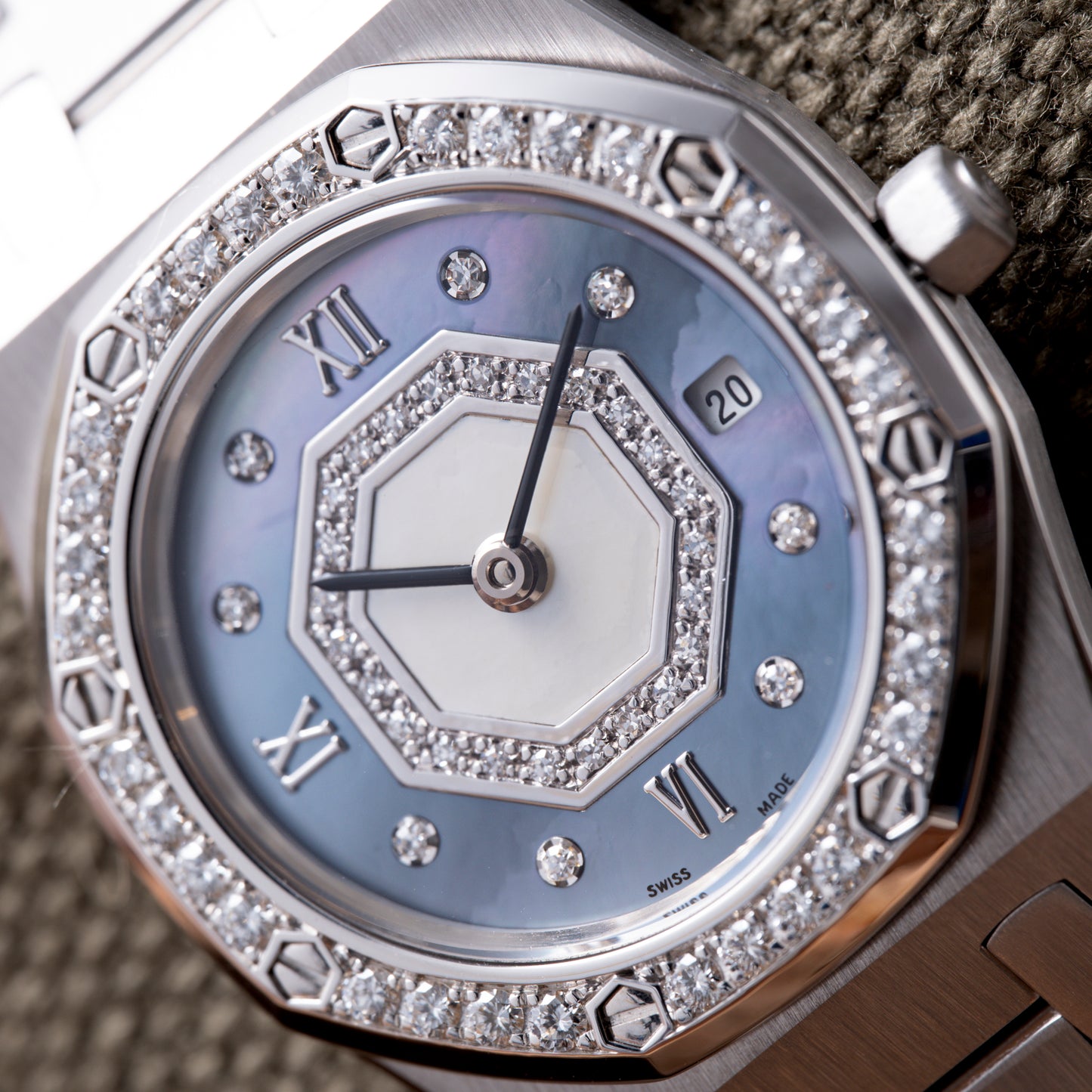 Audemars Piguet Royal Oak 'Blue MOP' Ladies Diamonds