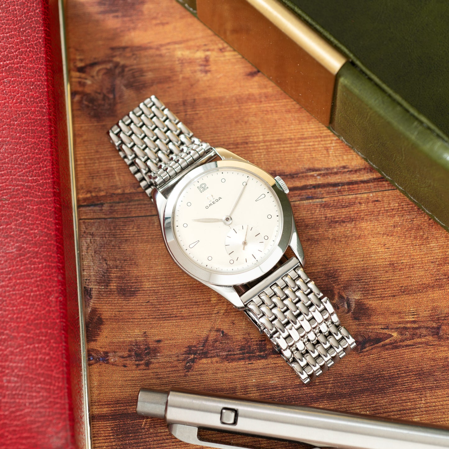 Omega 'Mirror Calatrava' Jumbo Dress Watch
