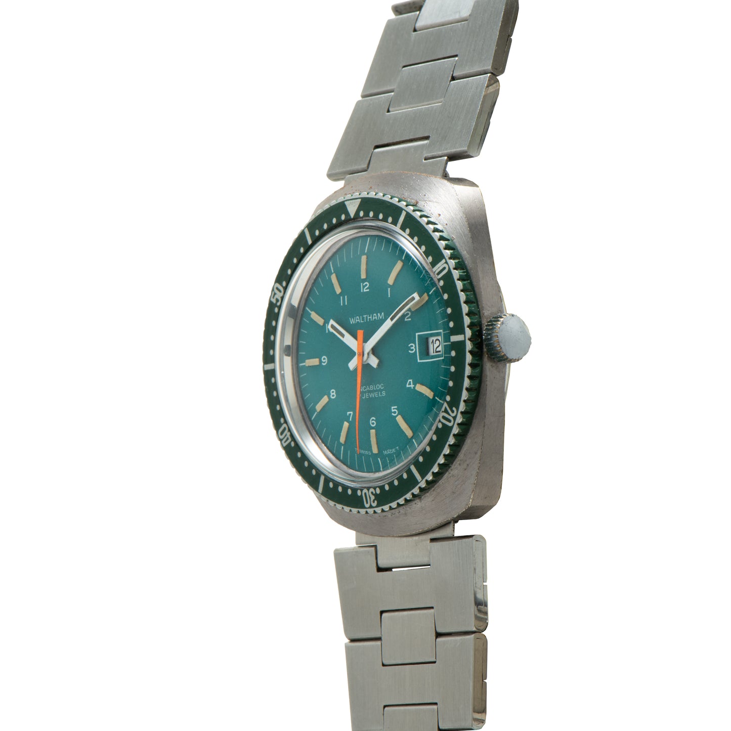 Waltham 'Exotic' Green Diver Date
