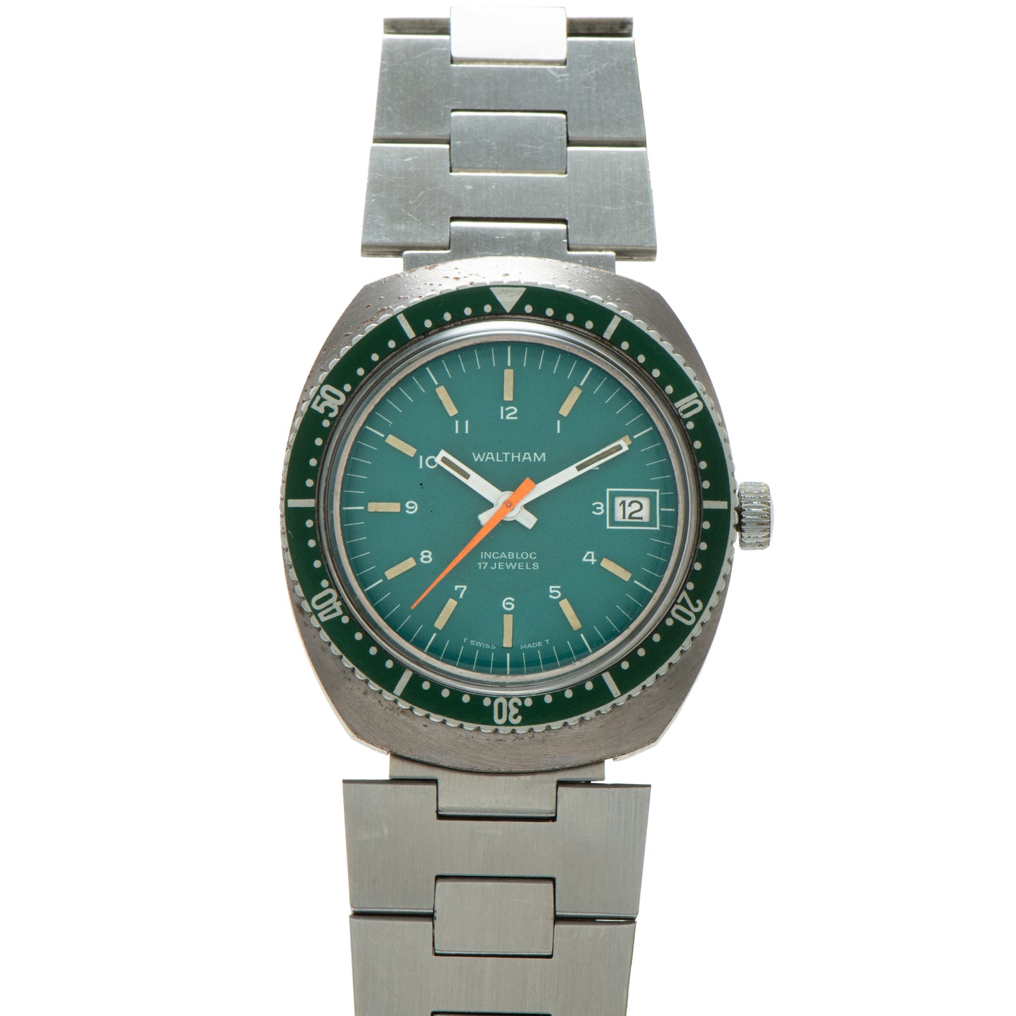 Waltham 'Exotic' Green Diver Date