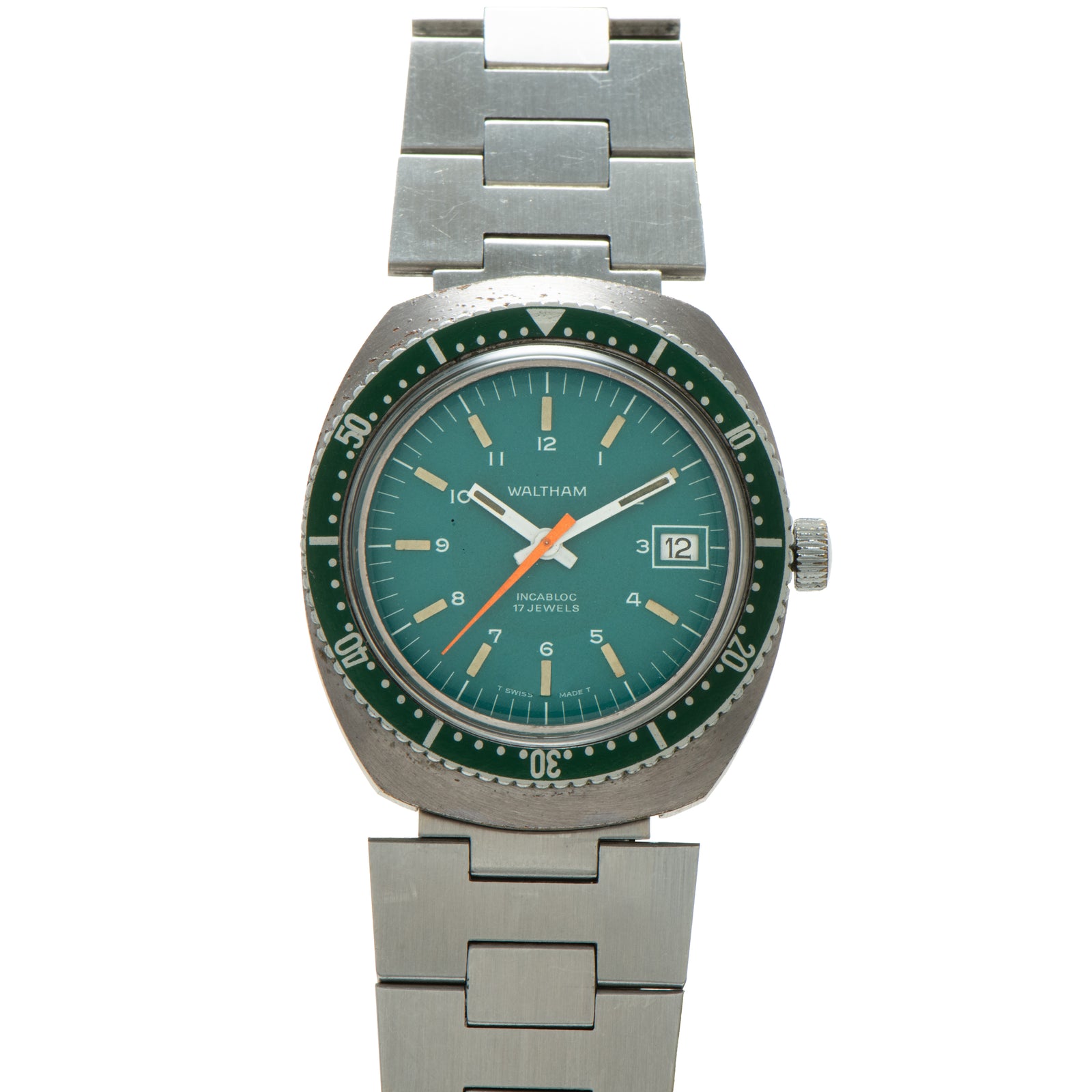 Waltham 'Exotic' Green Diver Date