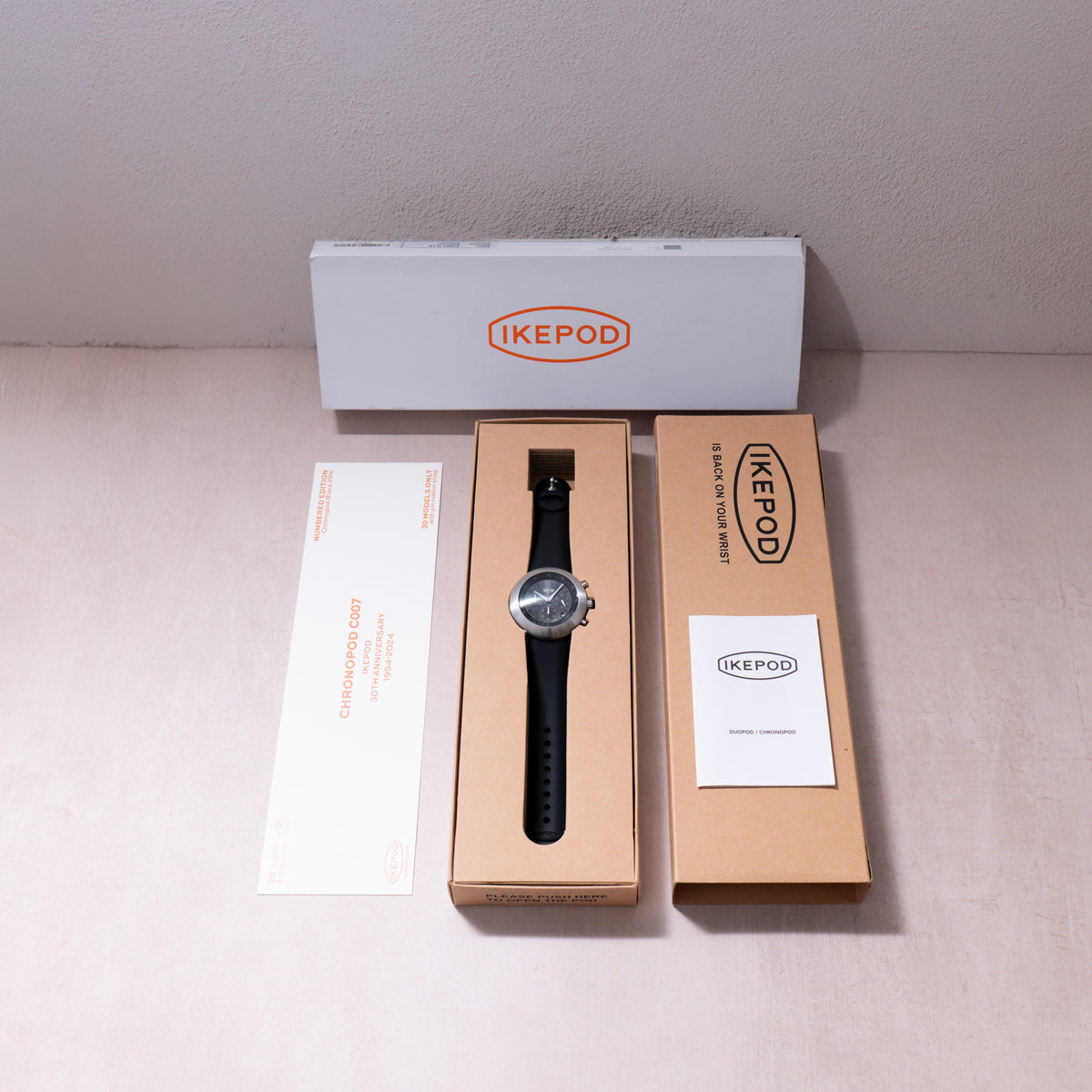Ikepod Chronopod 'Black PPK' Chronograph