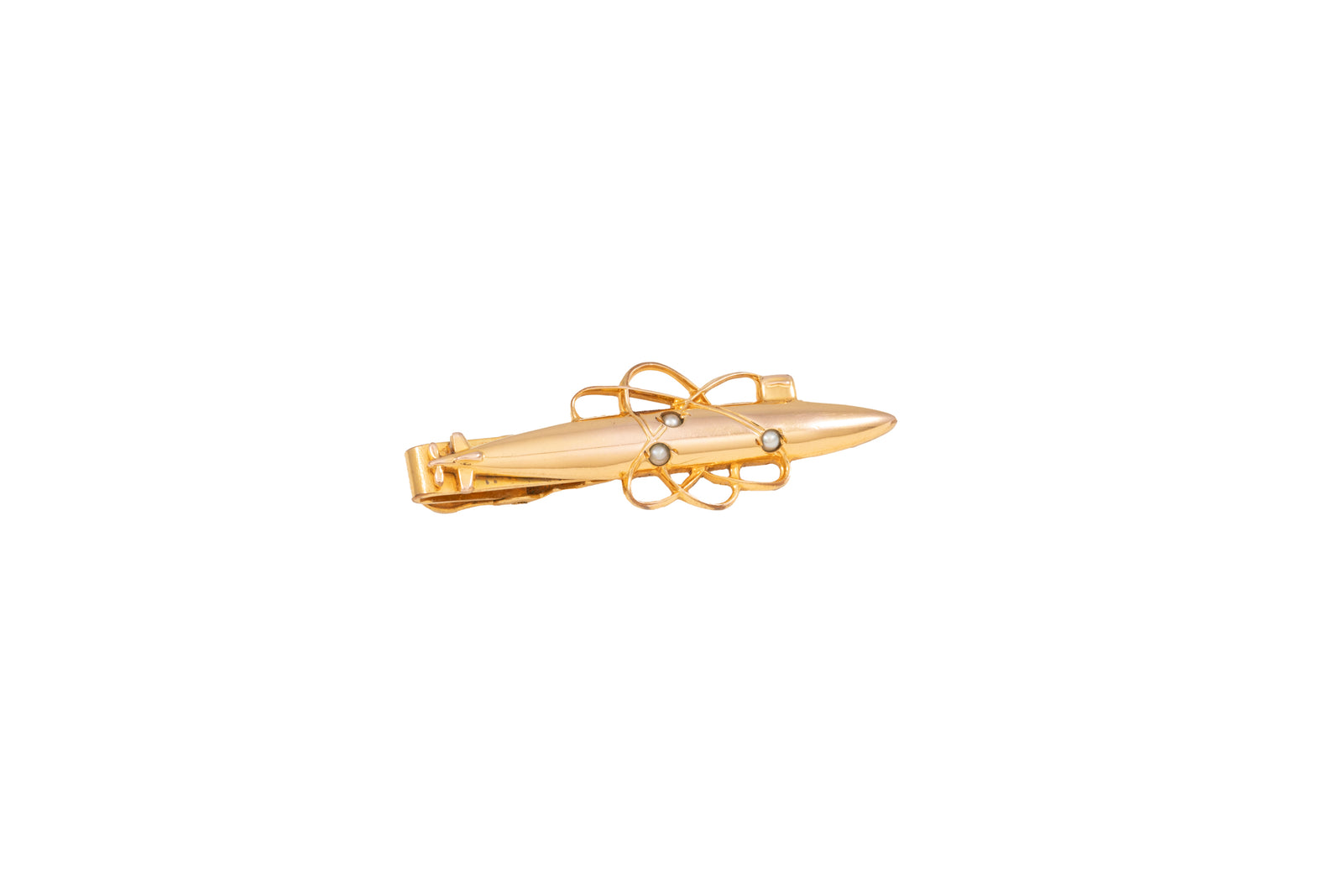 12k Gold Plated Atomic Submarine Tie Clip