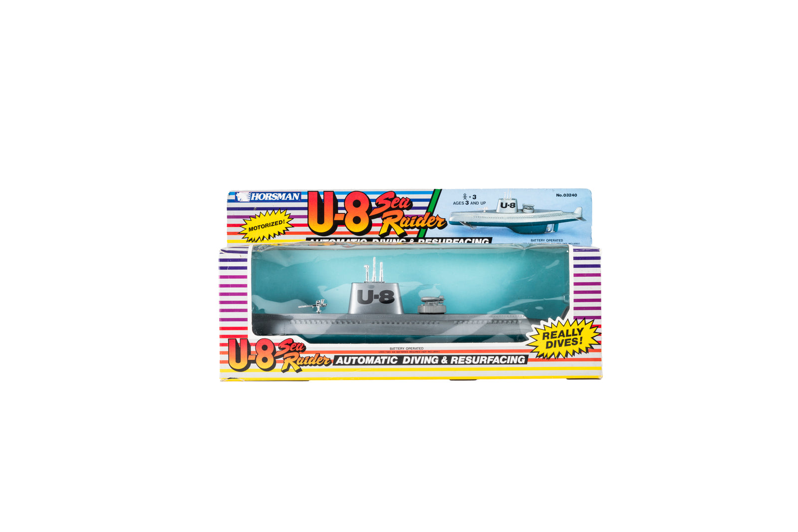 U-8 'Sea Raider' Submarine Bath Toy from Horsman