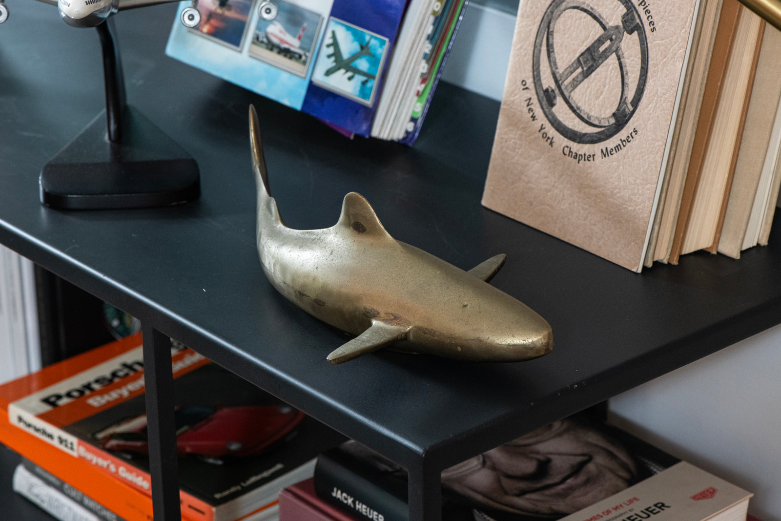 Brass Shark Sculpture
