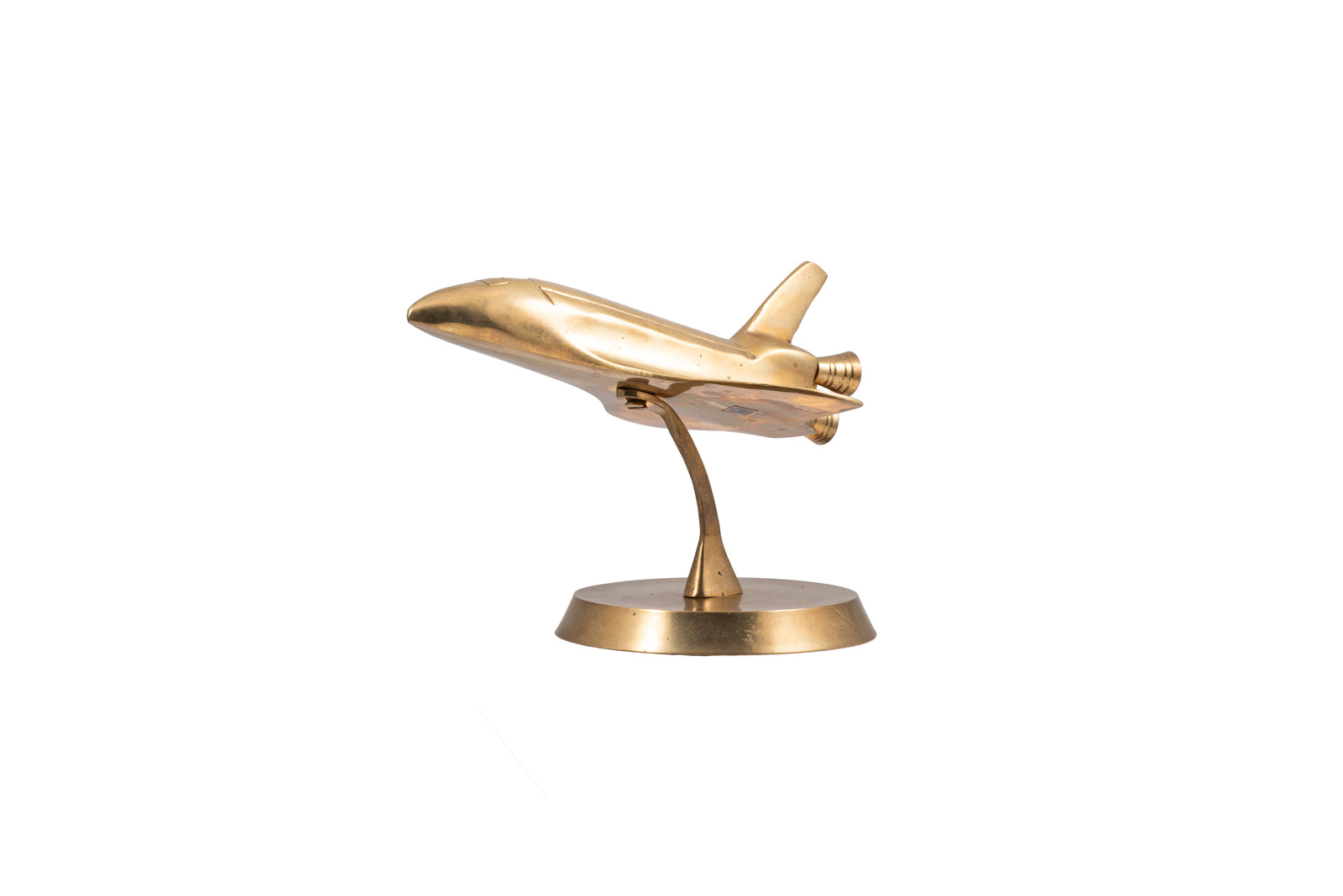 Brass Space Shuttle Sculpture