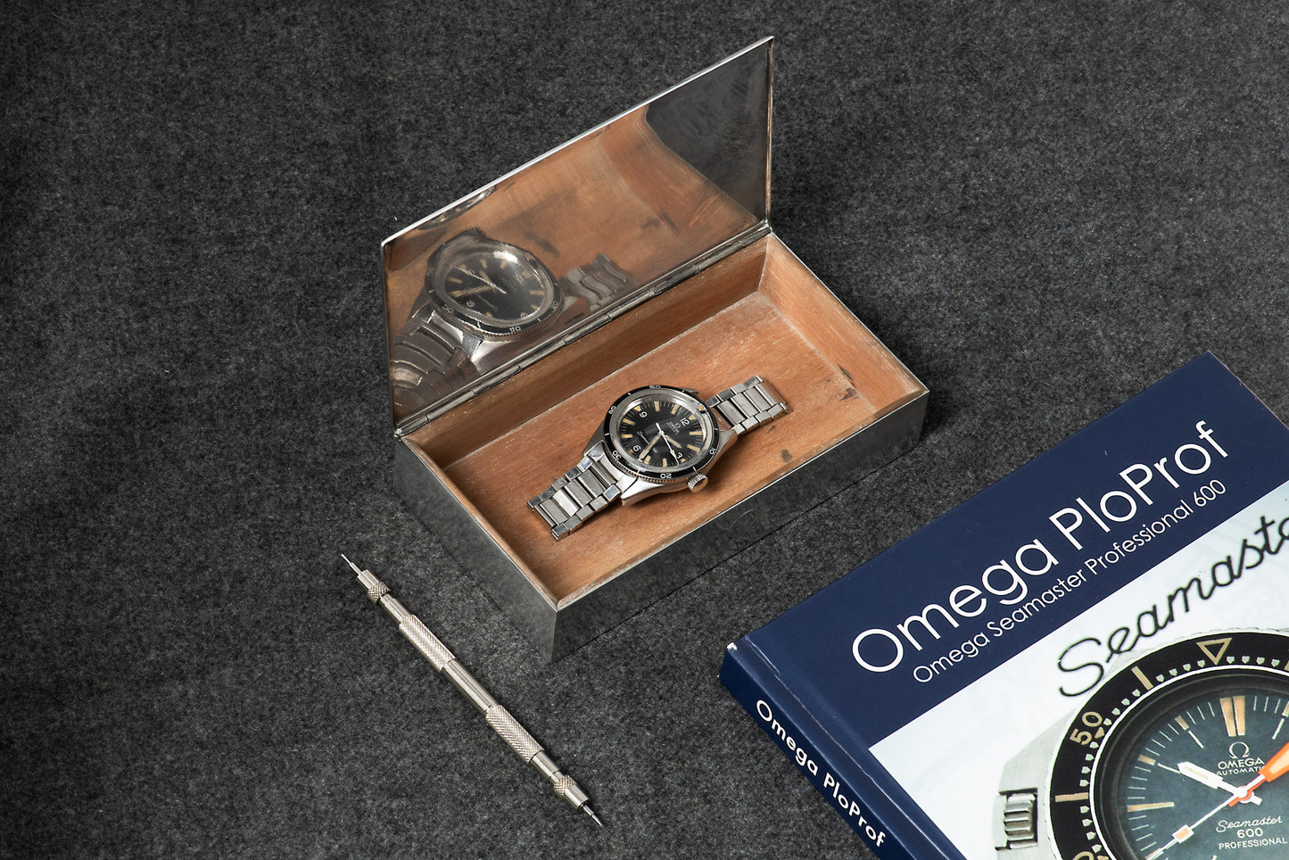 Omega Sterling Silver Presentation Box - Rectangular Textured Lid