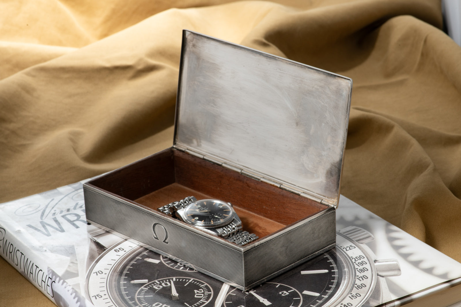Omega Sterling Silver Presentation Box - Rectangular Full Textured Finish