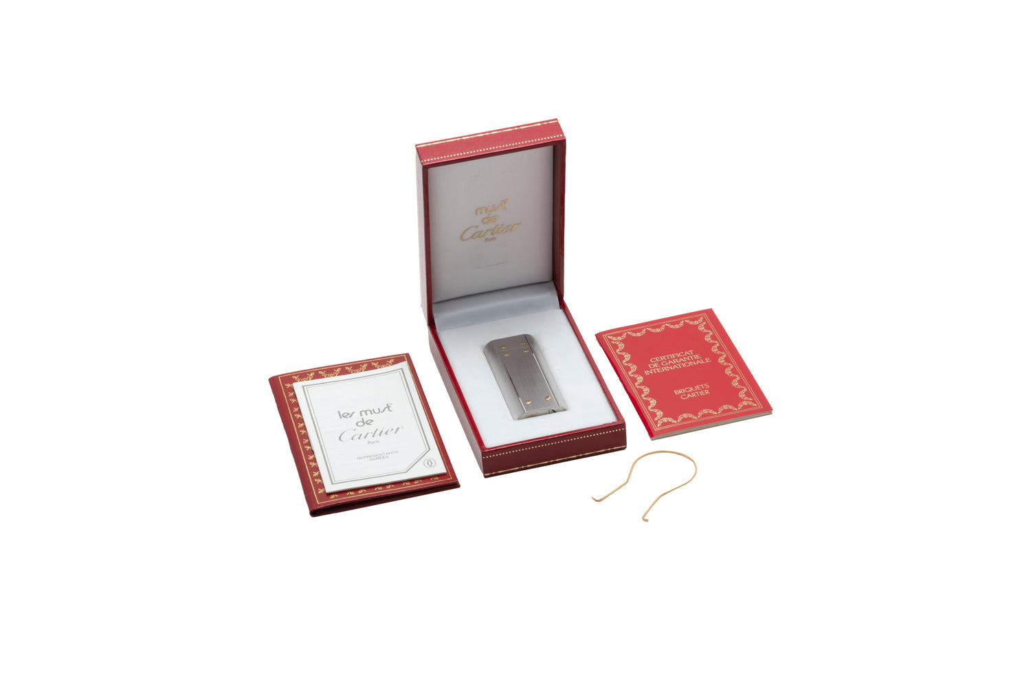 cartier cigarette lighter Rare Ribbed 18ct Gold Plate In Original Cartier Box Cartier C de Cartier Decor oval lighter in palladium finish Roseberys London | Cartier: a