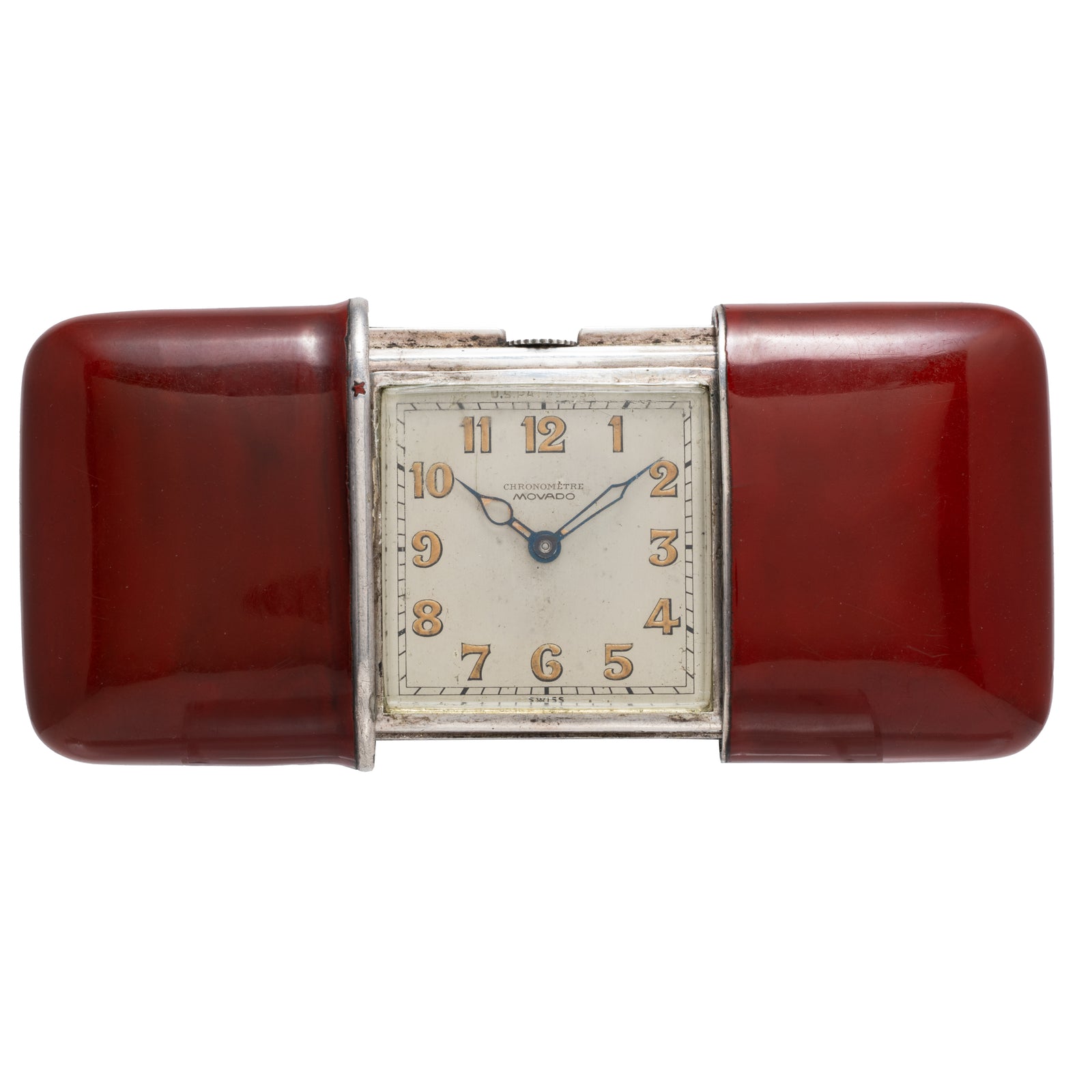 Movado Ermeto Travel Clock Enamel