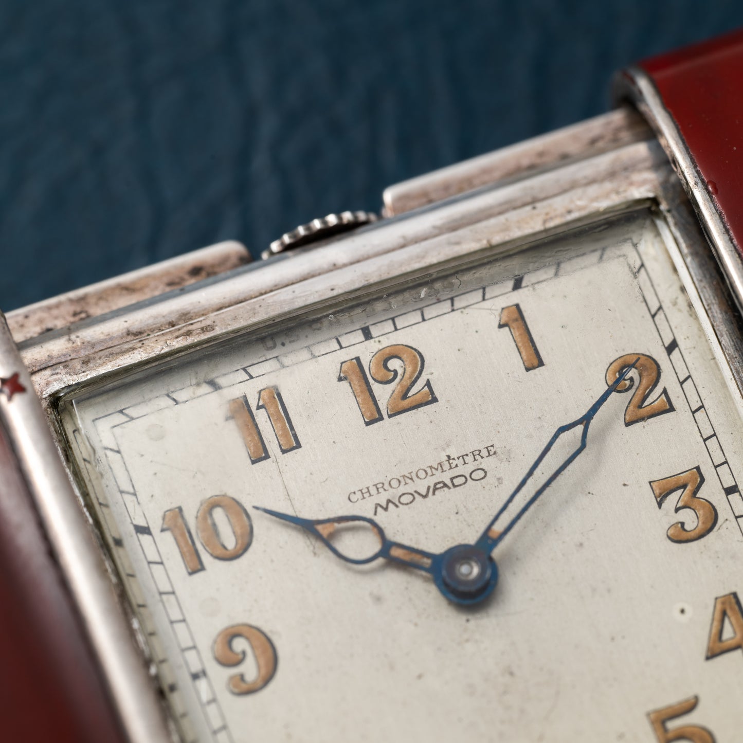 Movado Ermeto Travel Clock Enamel