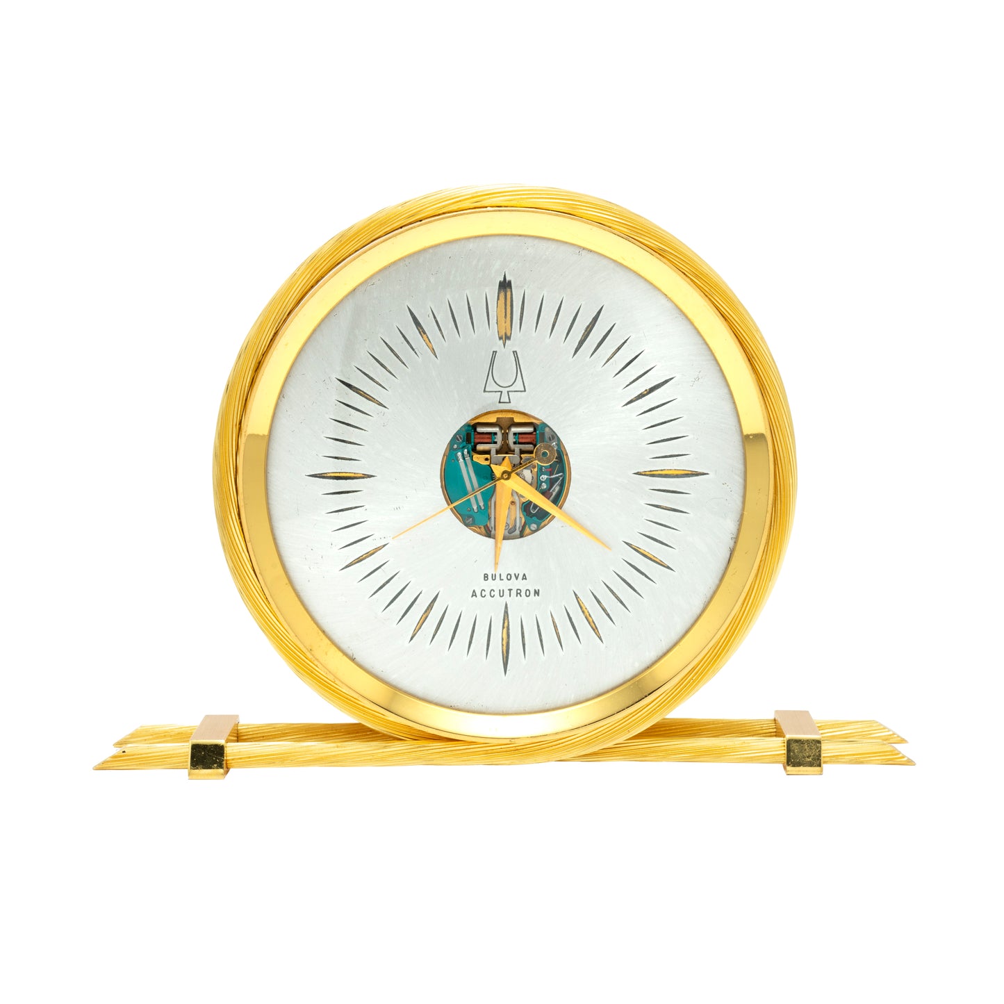 Accutron Spaceview Brass Rope Desk Clock
