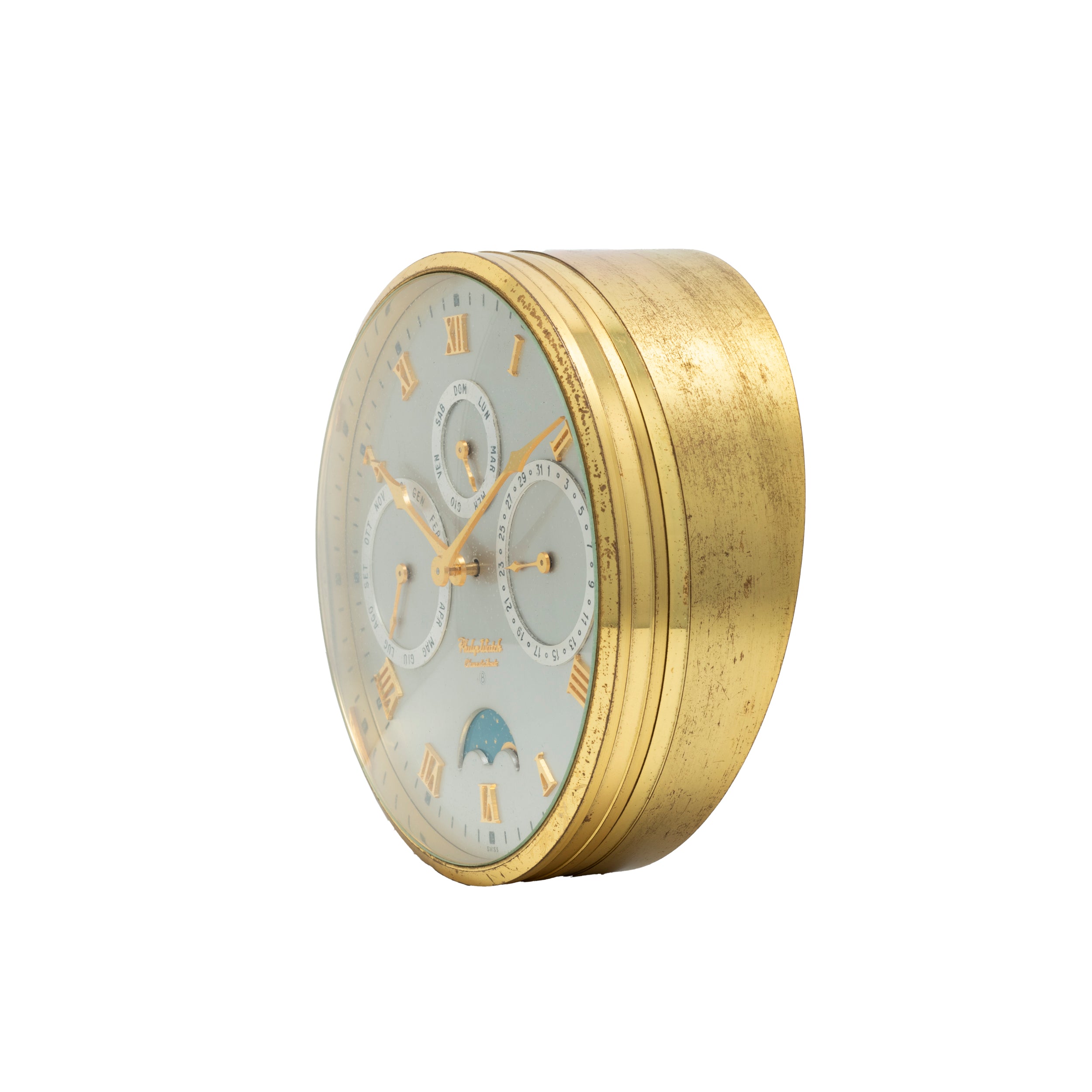 インテリア時計 PATEKPHILIPPEGNEVE DESK CLOCK GOLD BRASS PATEK PHILIPPE GILDED BRASS AND RED LACQUER DESK CLOCK, REF. 801