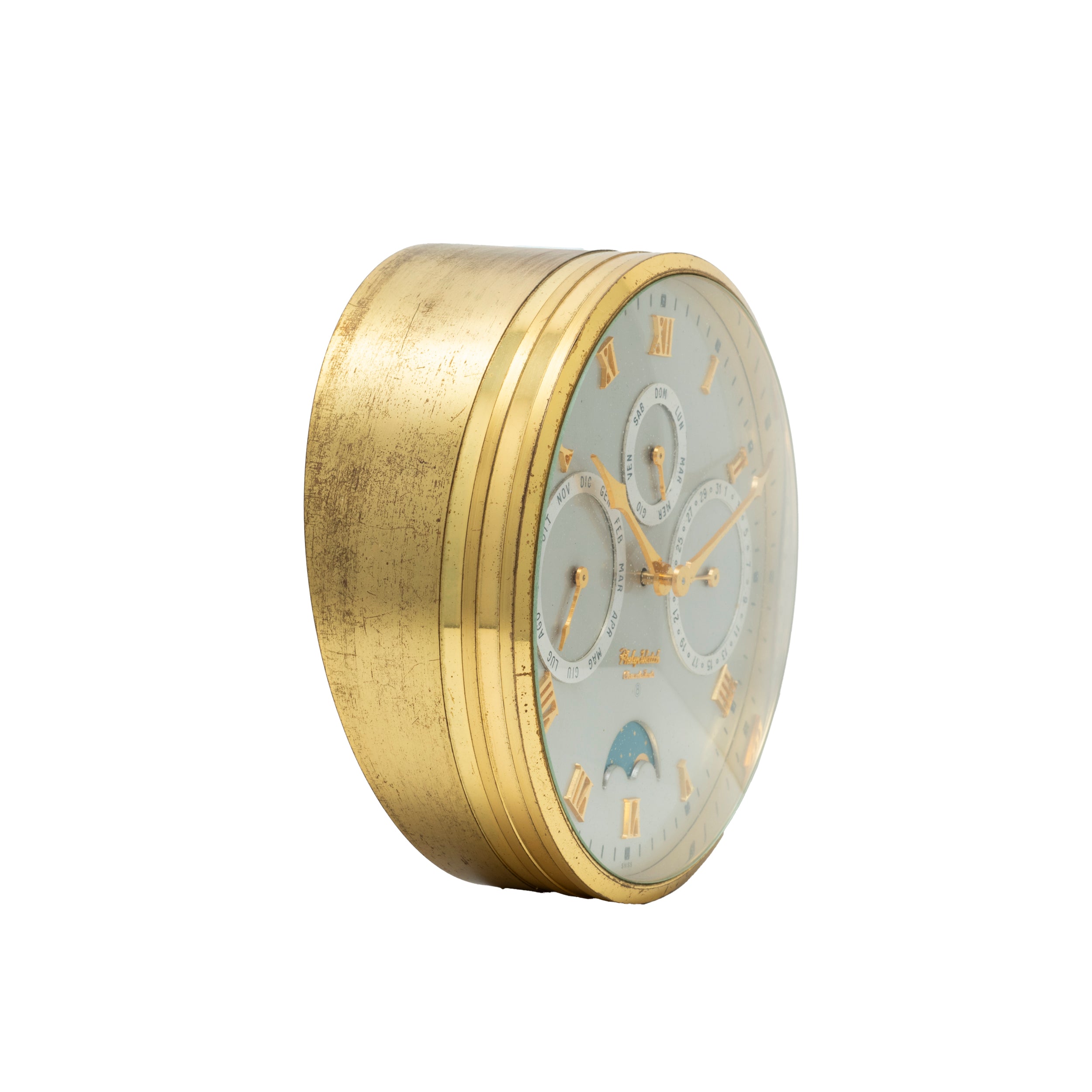 Philip Watch Co. 8-Day Triple-Calendar Desk Clock – Analog:Shift