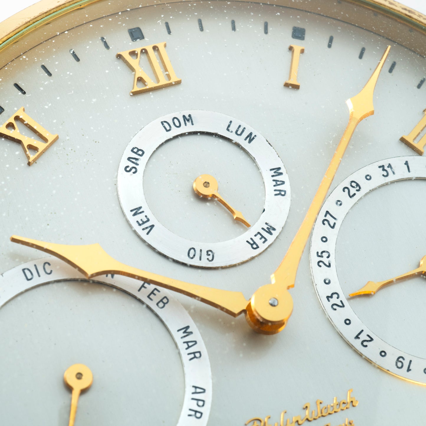 Philip Watch Co. 8-Day Triple-Calendar Desk Clock